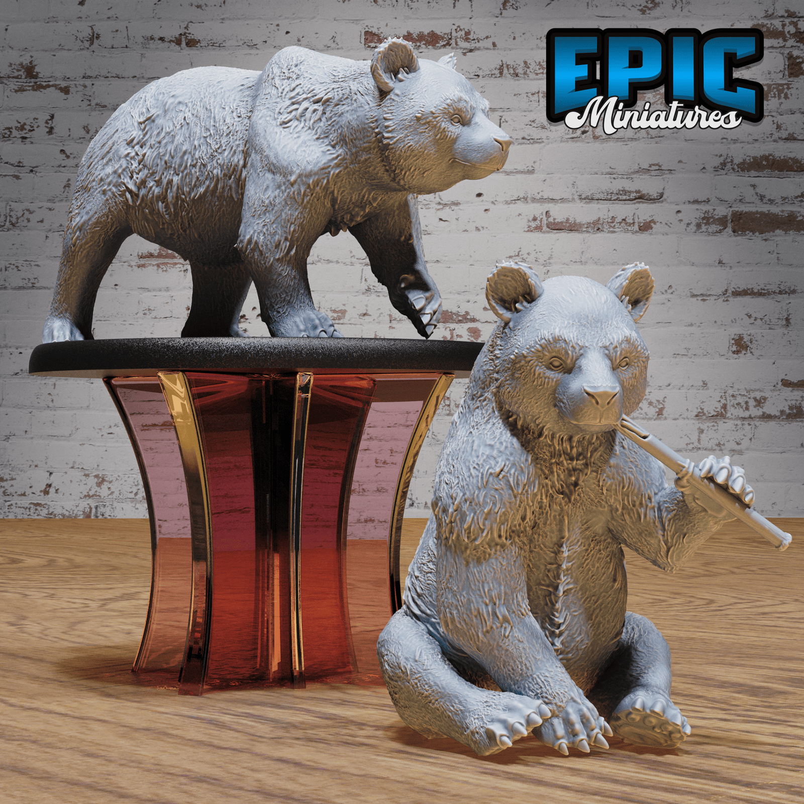 Adorable Panda Bear Miniatures (4904 - 4905) | Epic Miniatures | Perfect for D&D & Tabletop Games | Buy Online from The Home Crafters