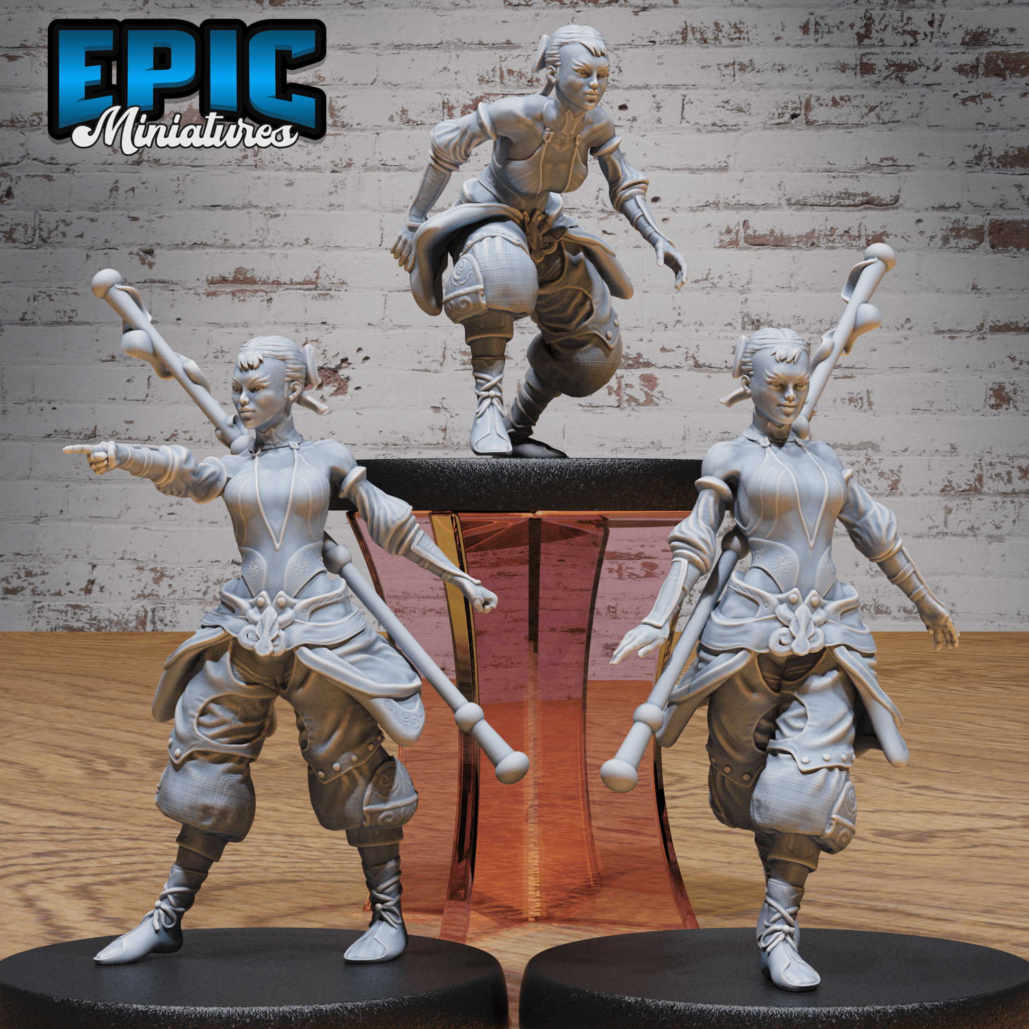 Female Monk Adventurer (4909 - 4911) | Epic Miniatures | D&D & Tabletop Miniatures | Buy Online from The Home Crafters
