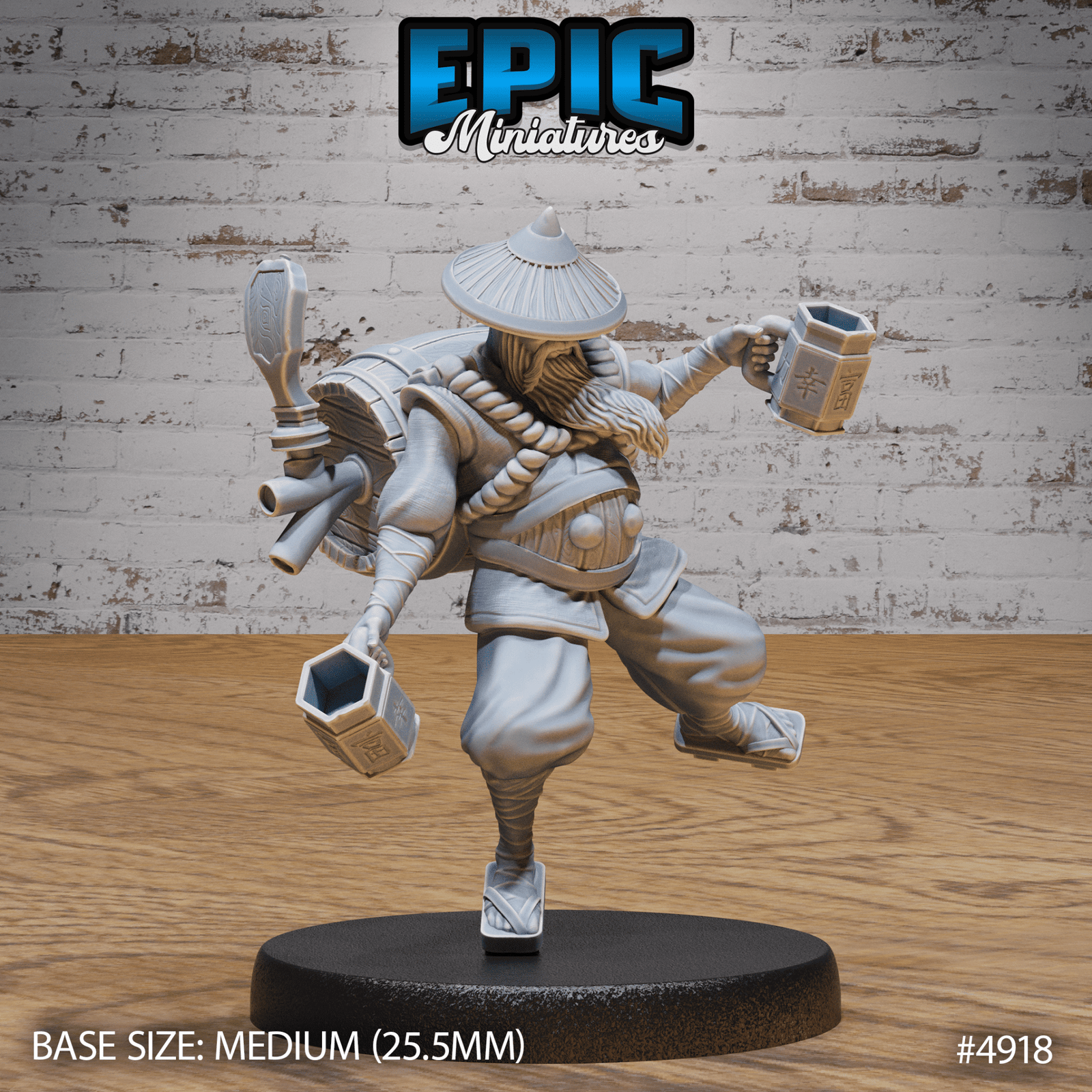 Drunk Master 4918 - 4920 | Epic Miniatures | D&D Tabletop Miniature | Unpredictable Martial Arts Hero for Fantasy Roleplaying | Buy Online from The Home Crafters
