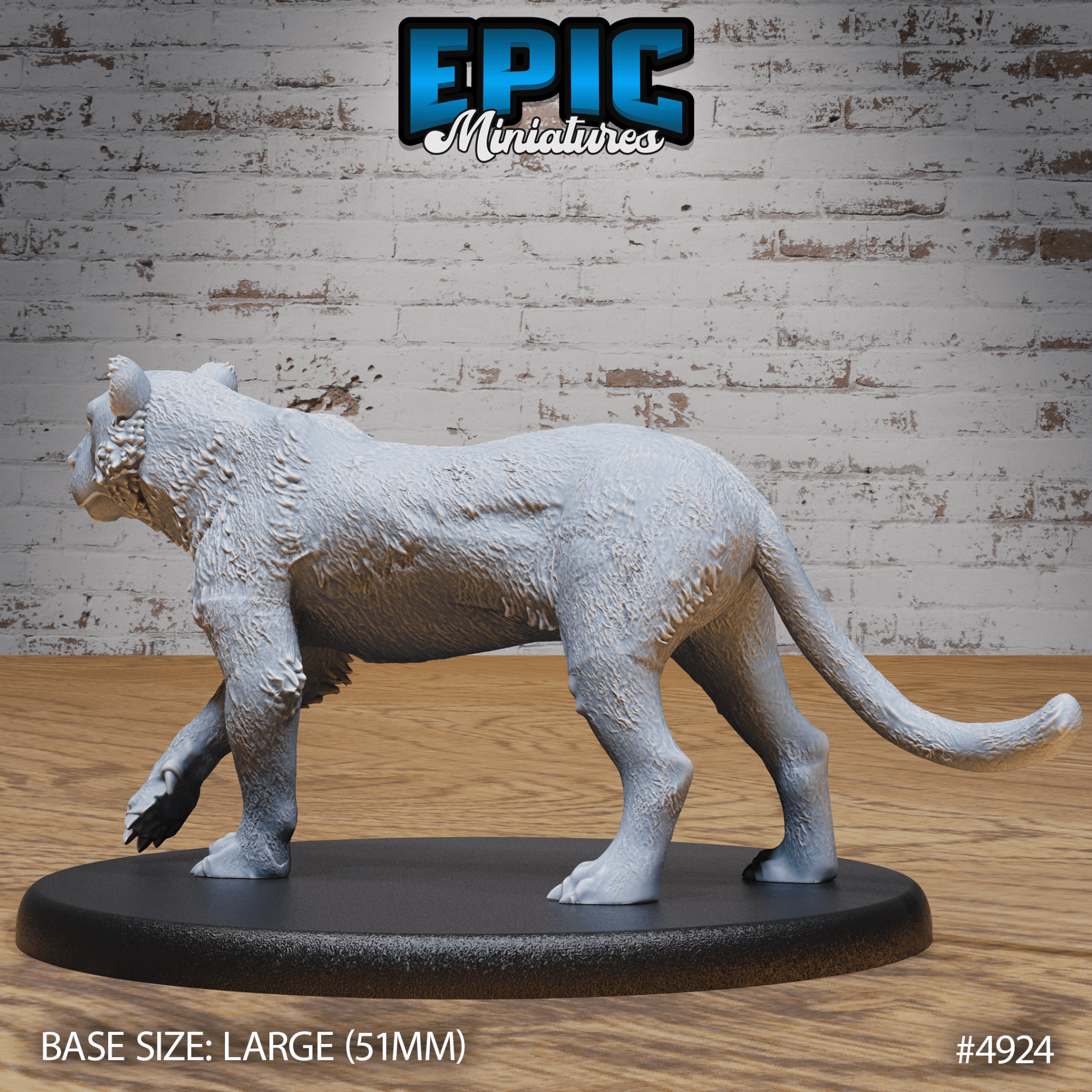 Tiger 4924 - 4925 | Epic Miniatures | D&D Tabletop Miniature | Fierce Animal Companion or Beast Encounter | Buy Online from The Home Crafters
