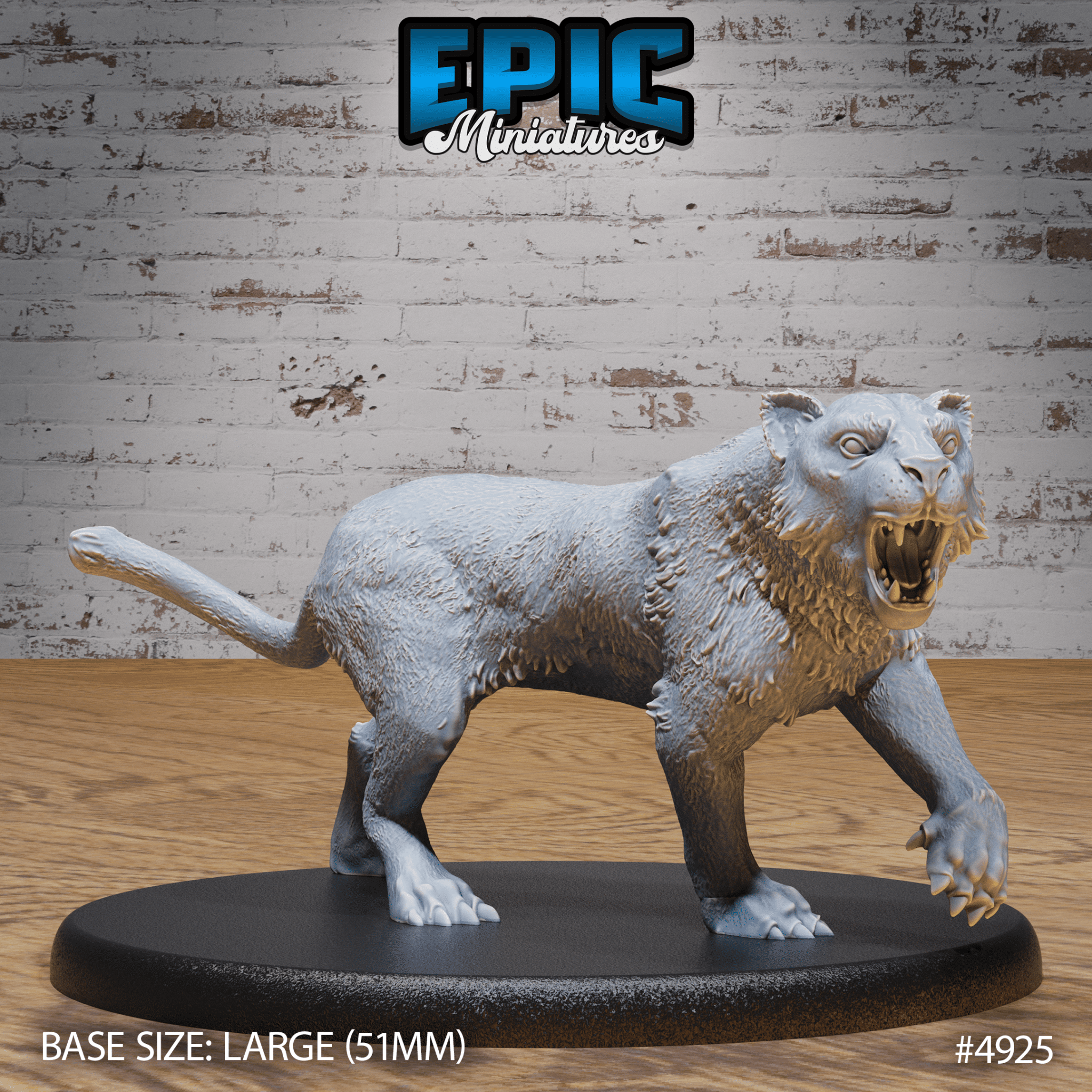 Tiger 4924 - 4925 | Epic Miniatures | D&D Tabletop Miniature | Fierce Animal Companion or Beast Encounter | Buy Online from The Home Crafters