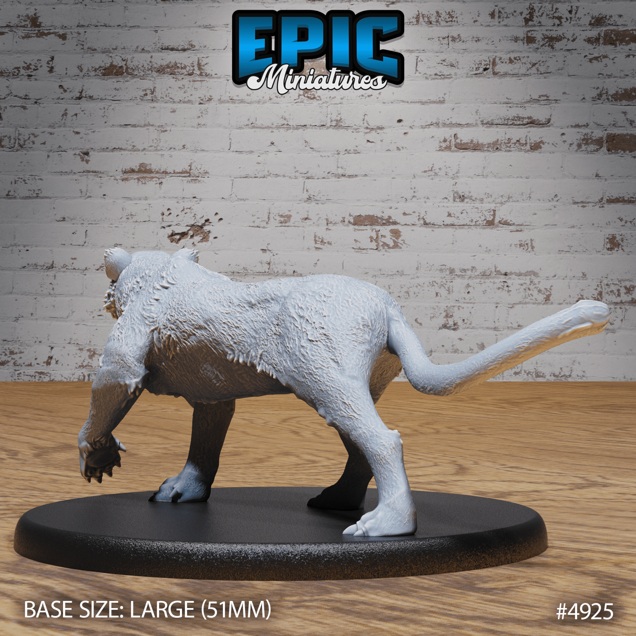 Tiger 4924 - 4925 | Epic Miniatures | D&D Tabletop Miniature | Fierce Animal Companion or Beast Encounter | Buy Online from The Home Crafters