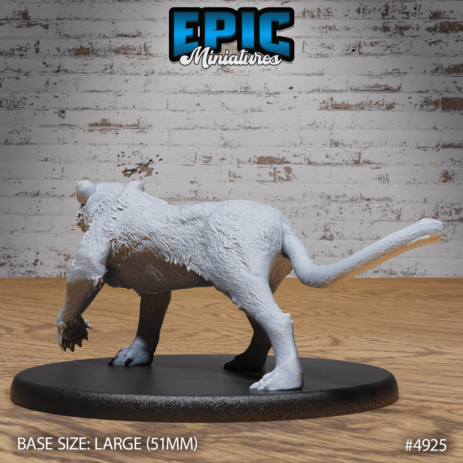 Tiger 4924 - 4925 | Epic Miniatures | D&D Tabletop Miniature | Fierce Animal Companion or Beast Encounter | Buy Online from The Home Crafters