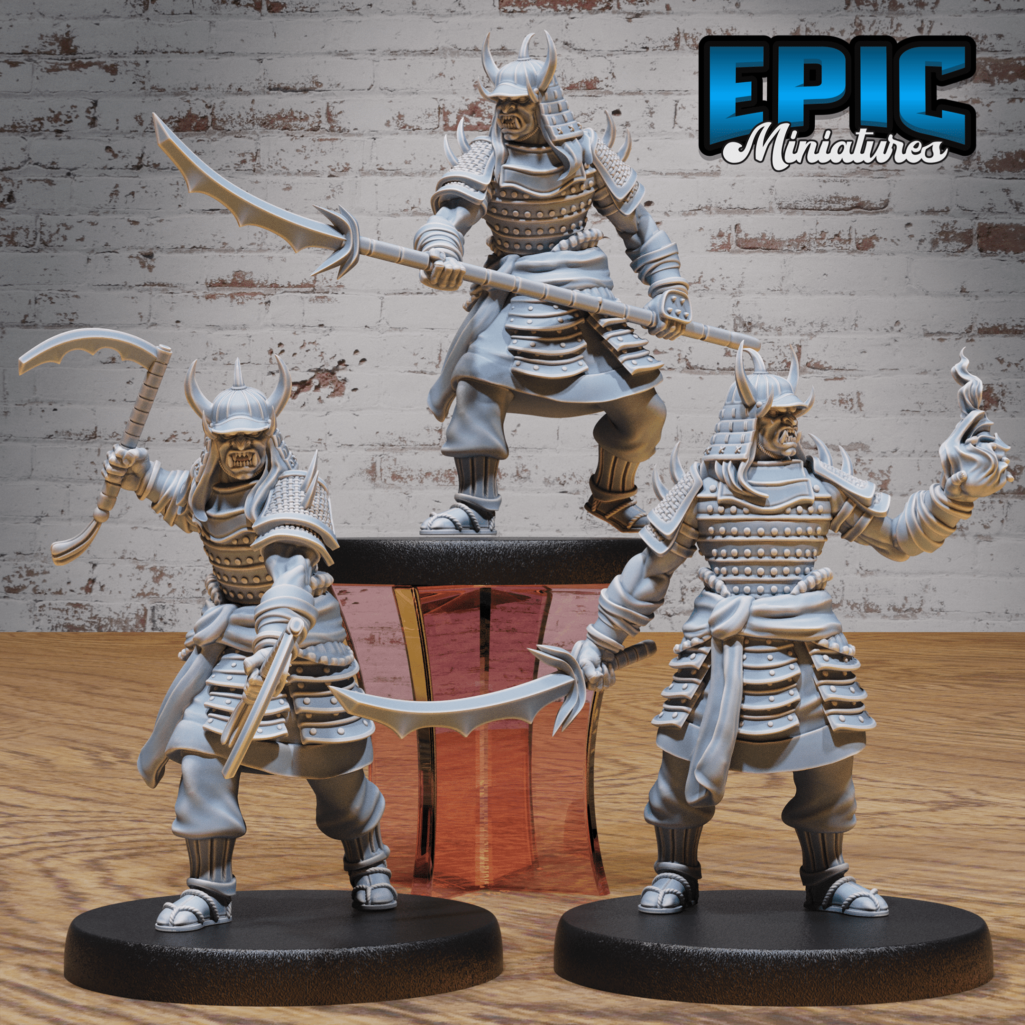 Oni Samurai 4929 - 4931 | Epic Miniatures | D&D Tabletop Miniature | Fierce Demon Warrior for Fantasy Roleplaying | Buy Online from The Home Crafters