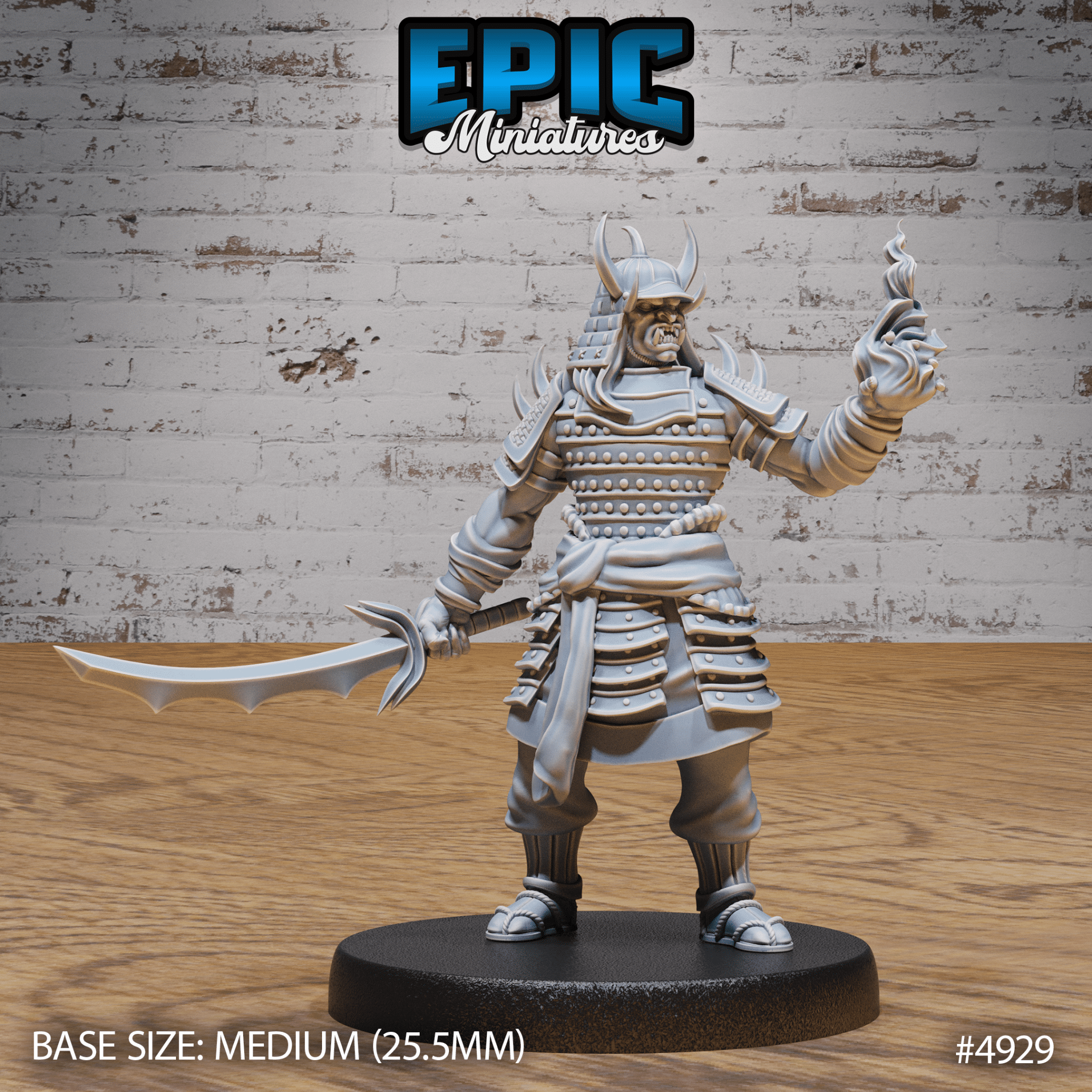 Oni Samurai 4929 - 4931 | Epic Miniatures | D&D Tabletop Miniature | Fierce Demon Warrior for Fantasy Roleplaying | Buy Online from The Home Crafters