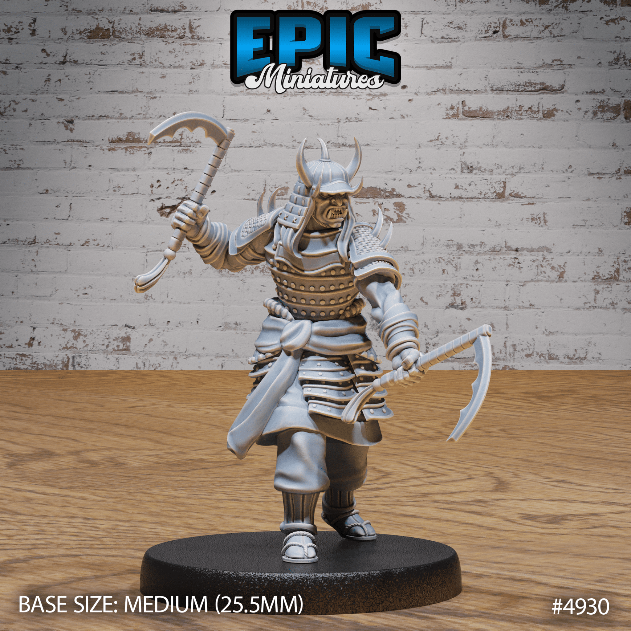Oni Samurai 4929 - 4931 | Epic Miniatures | D&D Tabletop Miniature | Fierce Demon Warrior for Fantasy Roleplaying | Buy Online from The Home Crafters