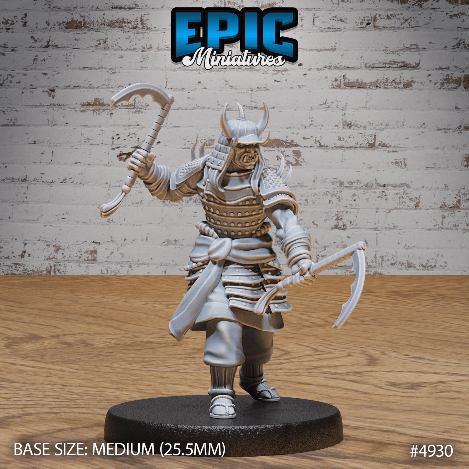 Oni Samurai 4929 - 4931 | Epic Miniatures | D&D Tabletop Miniature | Fierce Demon Warrior for Fantasy Roleplaying | Buy Online from The Home Crafters