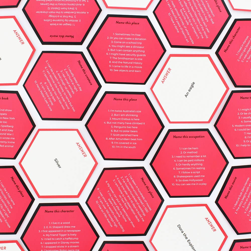 Hexagon Pocket Card Game - 10 Clues | Buy Online from The Home Crafters