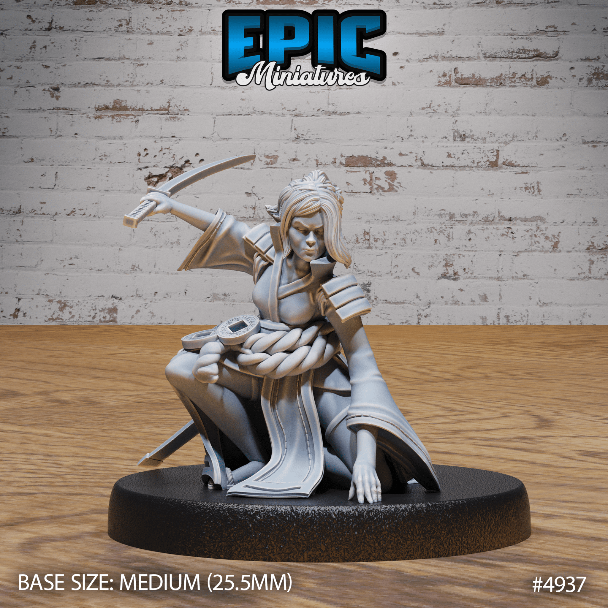 Samurai Woman 4935 - 4937 | Epic Miniatures | D&D Tabletop Miniature | Elegant and Fierce Warrior for Fantasy Roleplaying | Buy Online from The Home Crafters