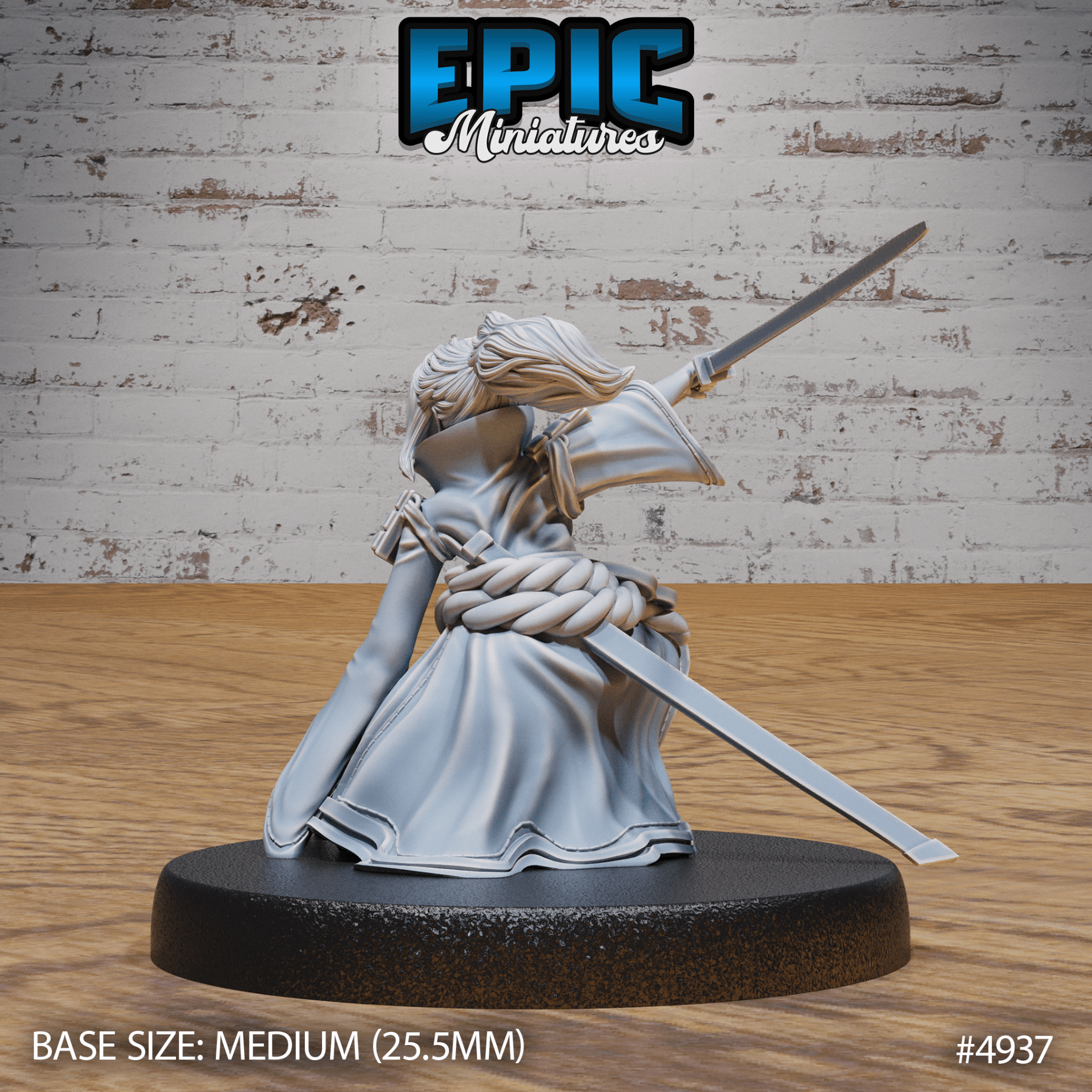 Samurai Woman 4935 - 4937 | Epic Miniatures | D&D Tabletop Miniature | Elegant and Fierce Warrior for Fantasy Roleplaying | Buy Online from The Home Crafters