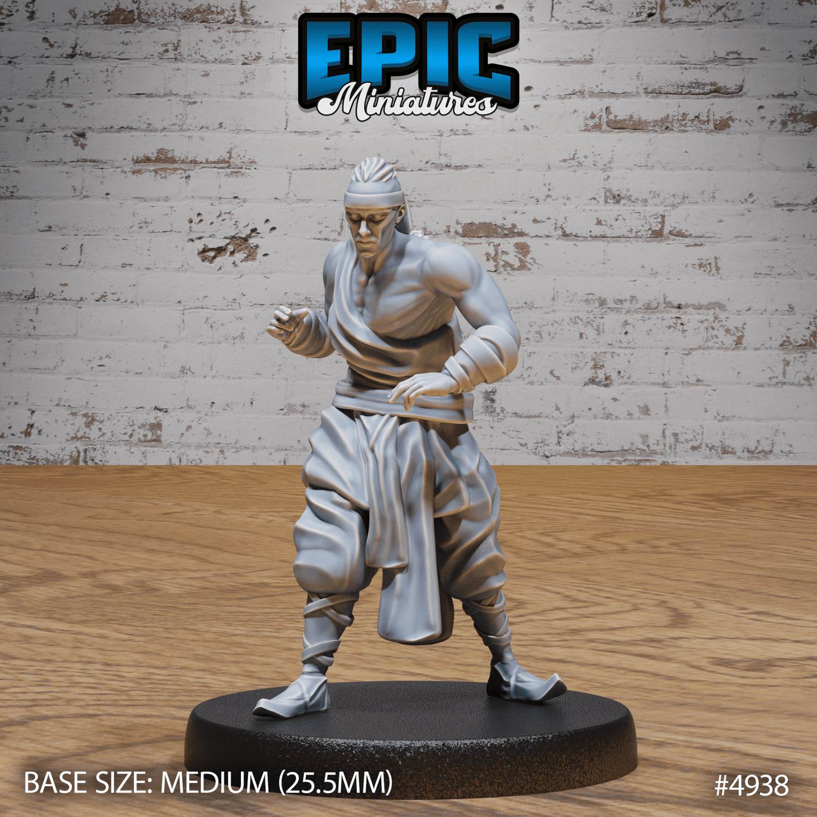 Martial Arts Monk 4938 - 4940 | Epic Miniatures | D&D Tabletop Miniature | Skilled Hand - to - Hand Fighter for Fantasy Roleplaying | Buy Online from The Home Crafters