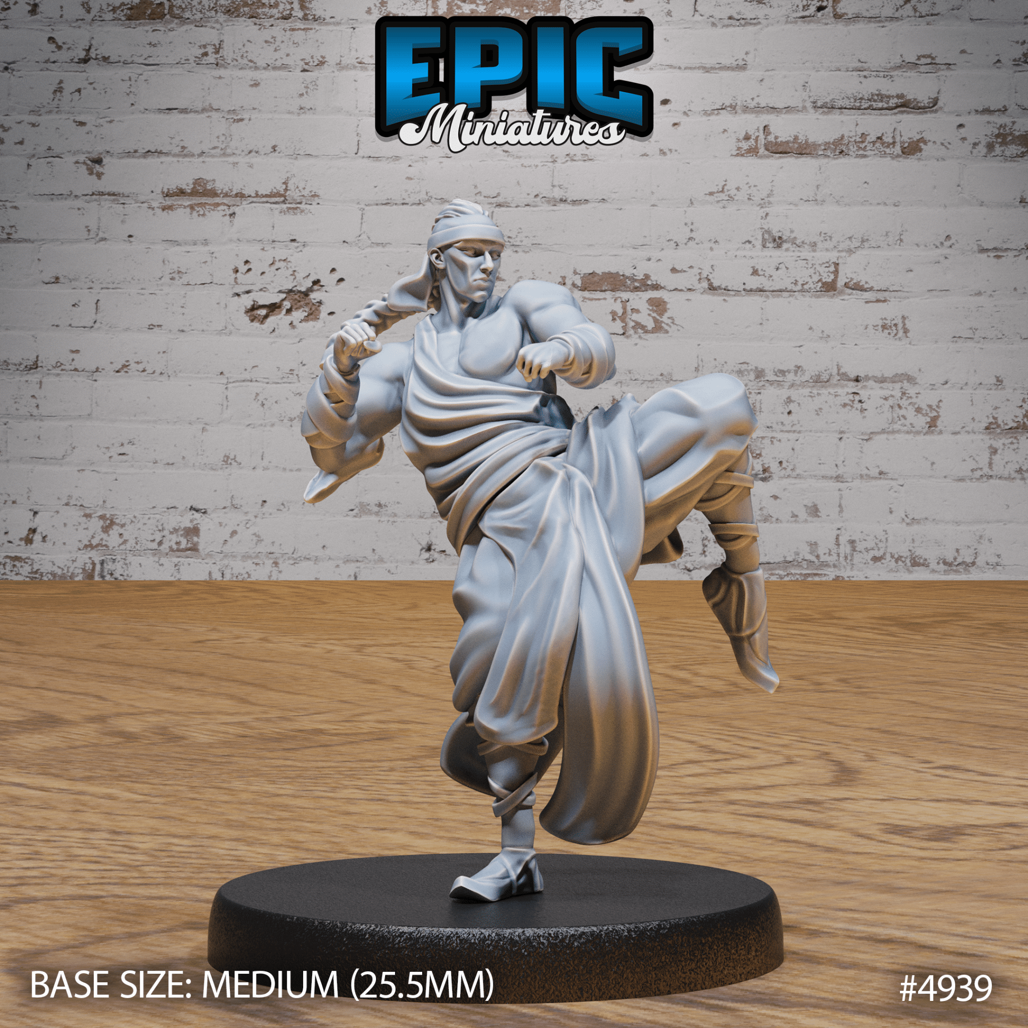 Martial Arts Monk 4938 - 4940 | Epic Miniatures | D&D Tabletop Miniature | Skilled Hand - to - Hand Fighter for Fantasy Roleplaying | Buy Online from The Home Crafters