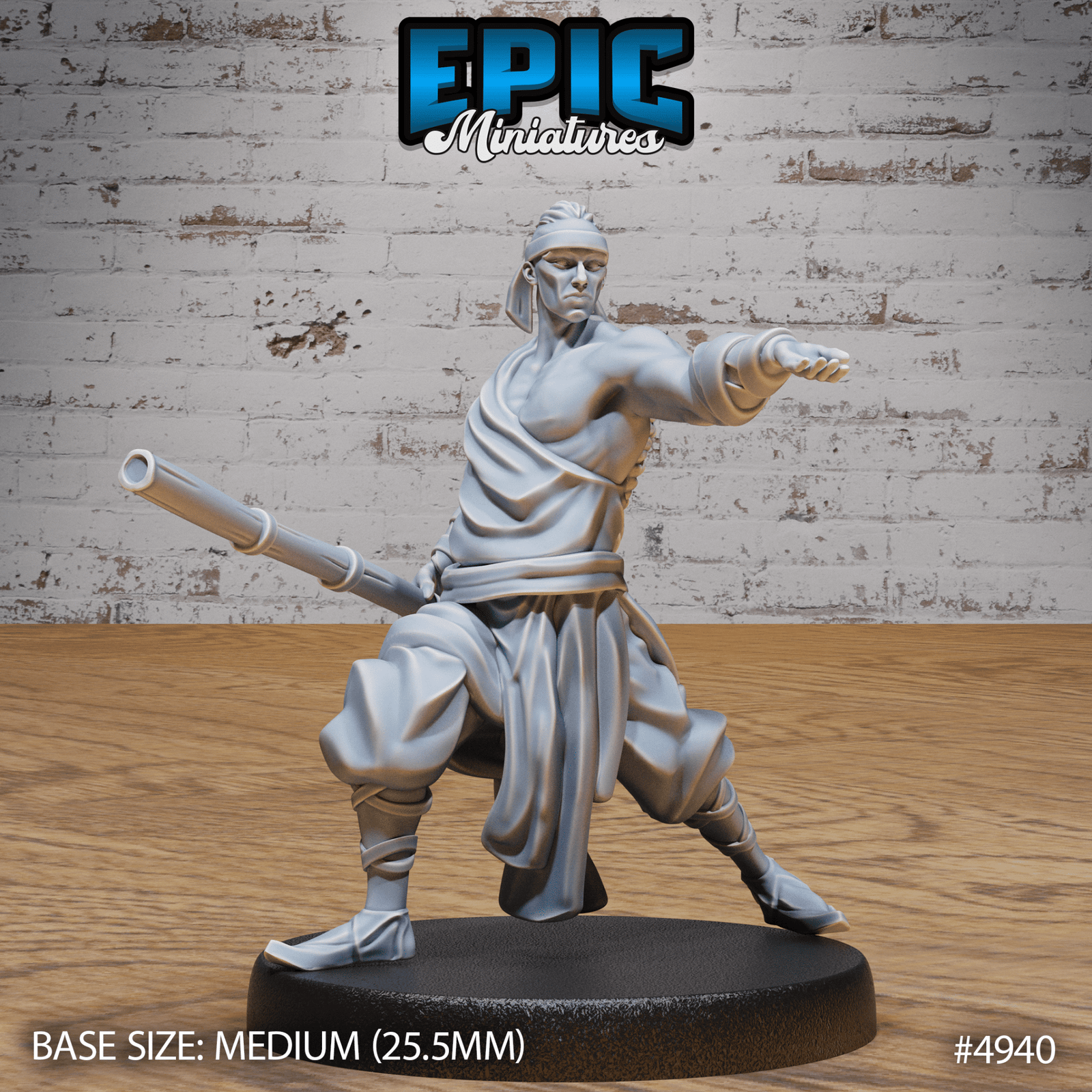 Martial Arts Monk 4938 - 4940 | Epic Miniatures | D&D Tabletop Miniature | Skilled Hand - to - Hand Fighter for Fantasy Roleplaying | Buy Online from The Home Crafters