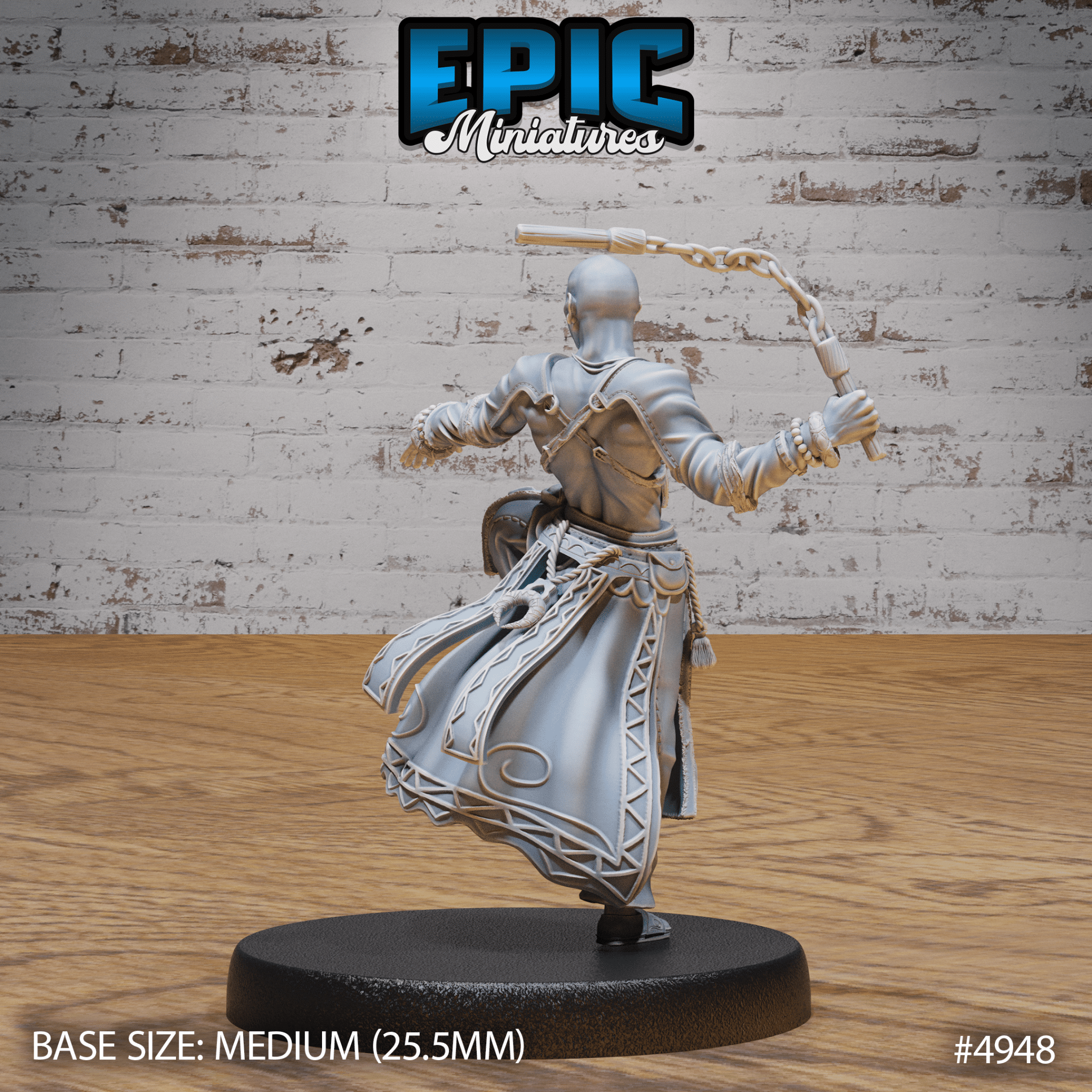 Monk Adventurer Male 4946 - 4948 | Epic Miniatures | D&D Tabletop Miniature | Agile Warrior of Peace and Strength | Buy Online from The Home Crafters
