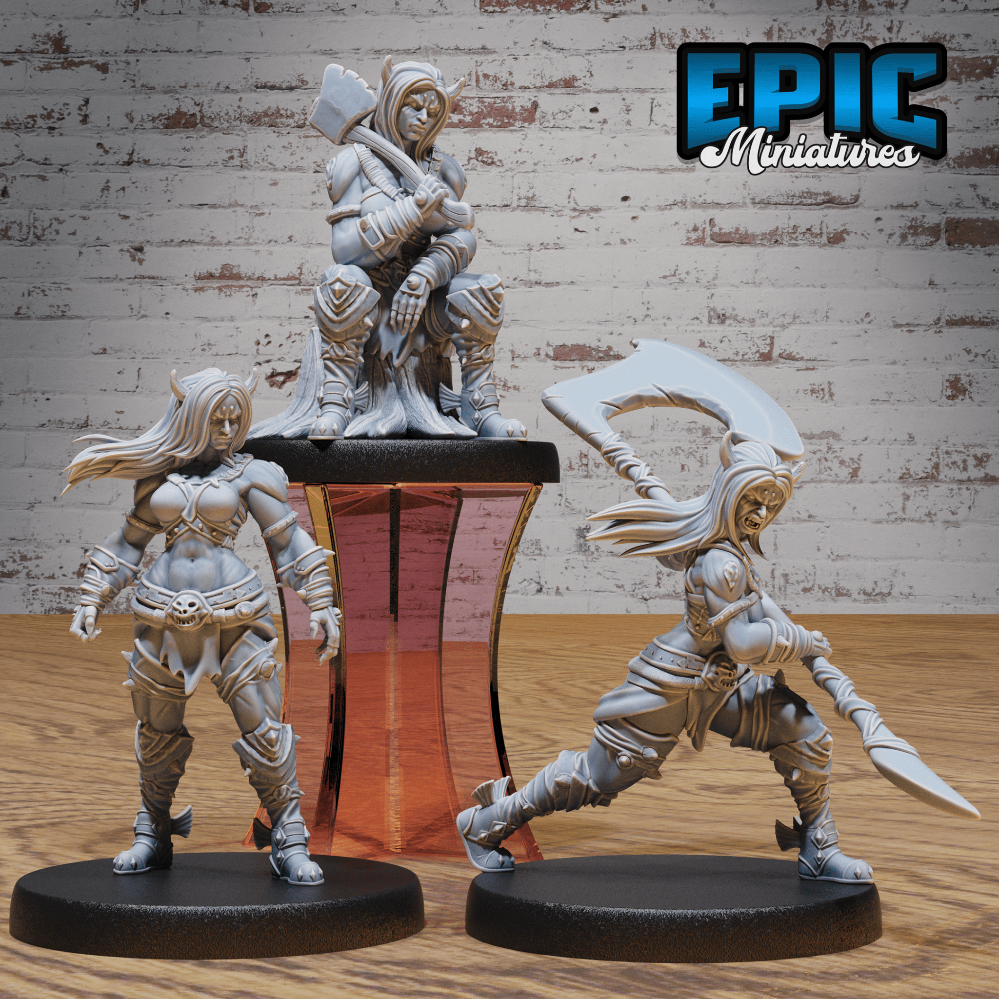 Orc Tiefling Female 4957 - 4959 | Epic Miniatures | D&D Tabletop Minis | Buy Online from The Home Crafters