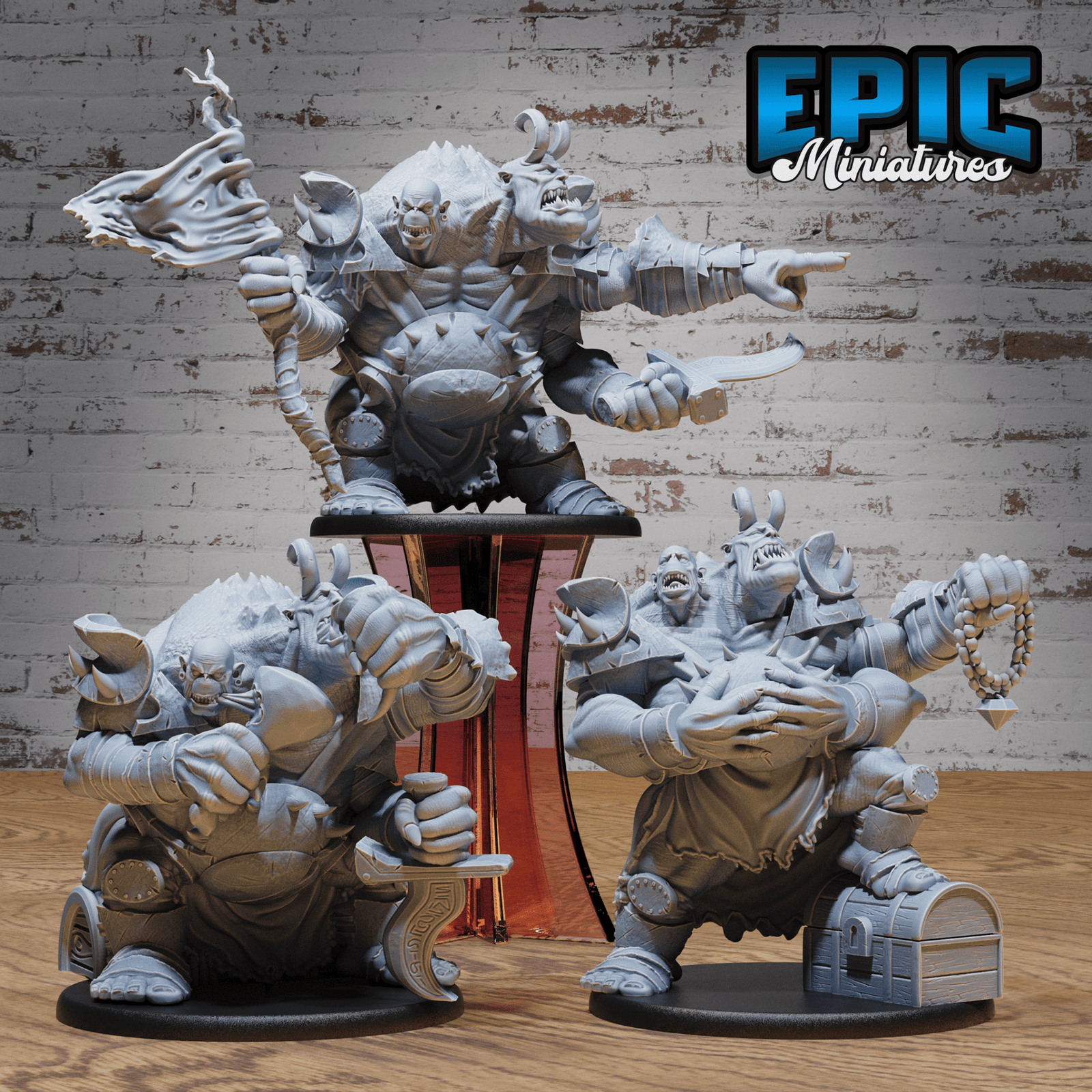 Ettin Mutant General 4969 - 4971 | Epic Miniatures | D&D Tabletop Miniatures | Buy Online from The Home Crafters