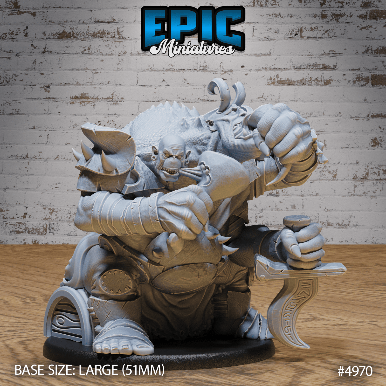 Ettin Mutant General 4969 - 4971 | Epic Miniatures | D&D Tabletop Miniatures | Buy Online from The Home Crafters