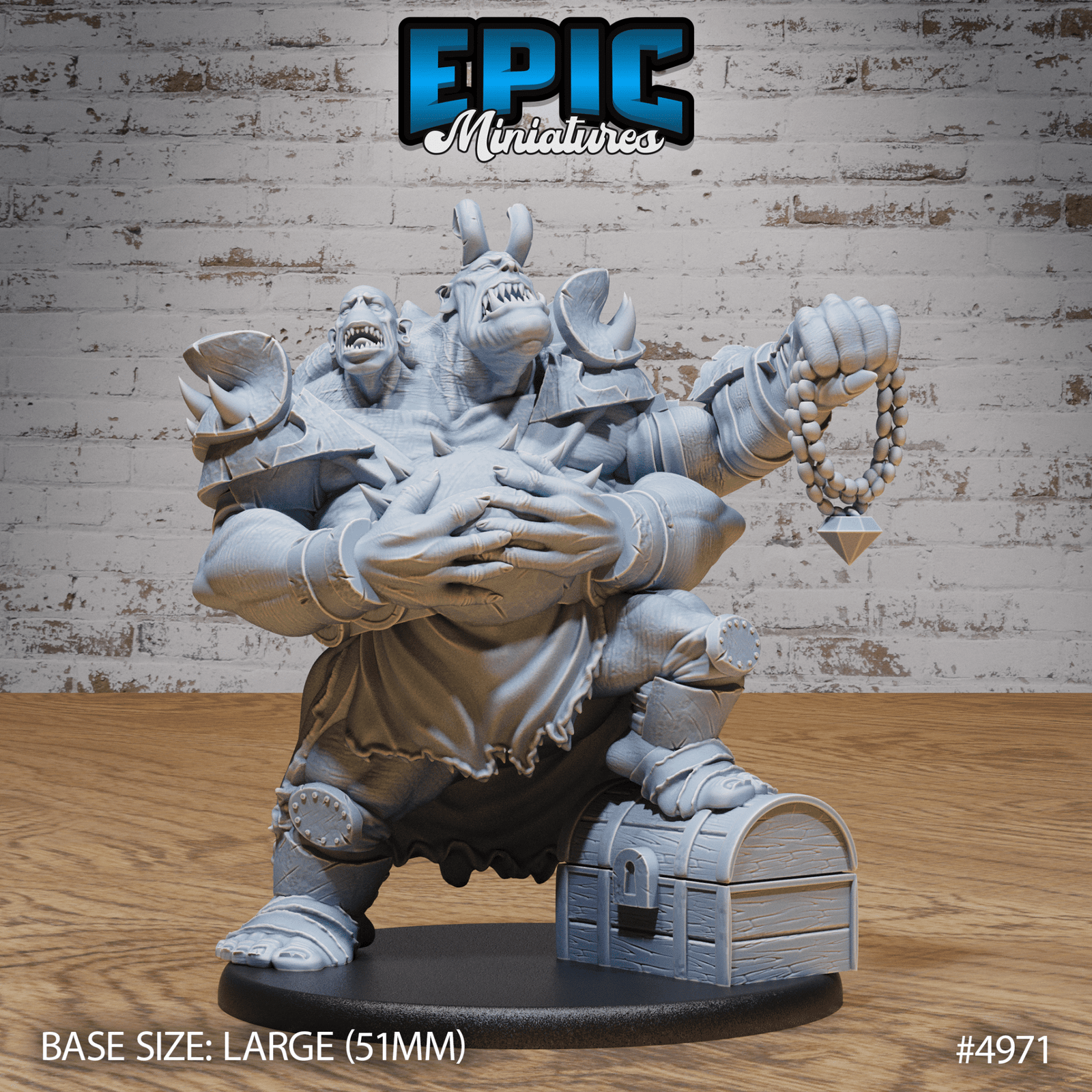 Ettin Mutant General 4969 - 4971 | Epic Miniatures | D&D Tabletop Miniatures | Buy Online from The Home Crafters