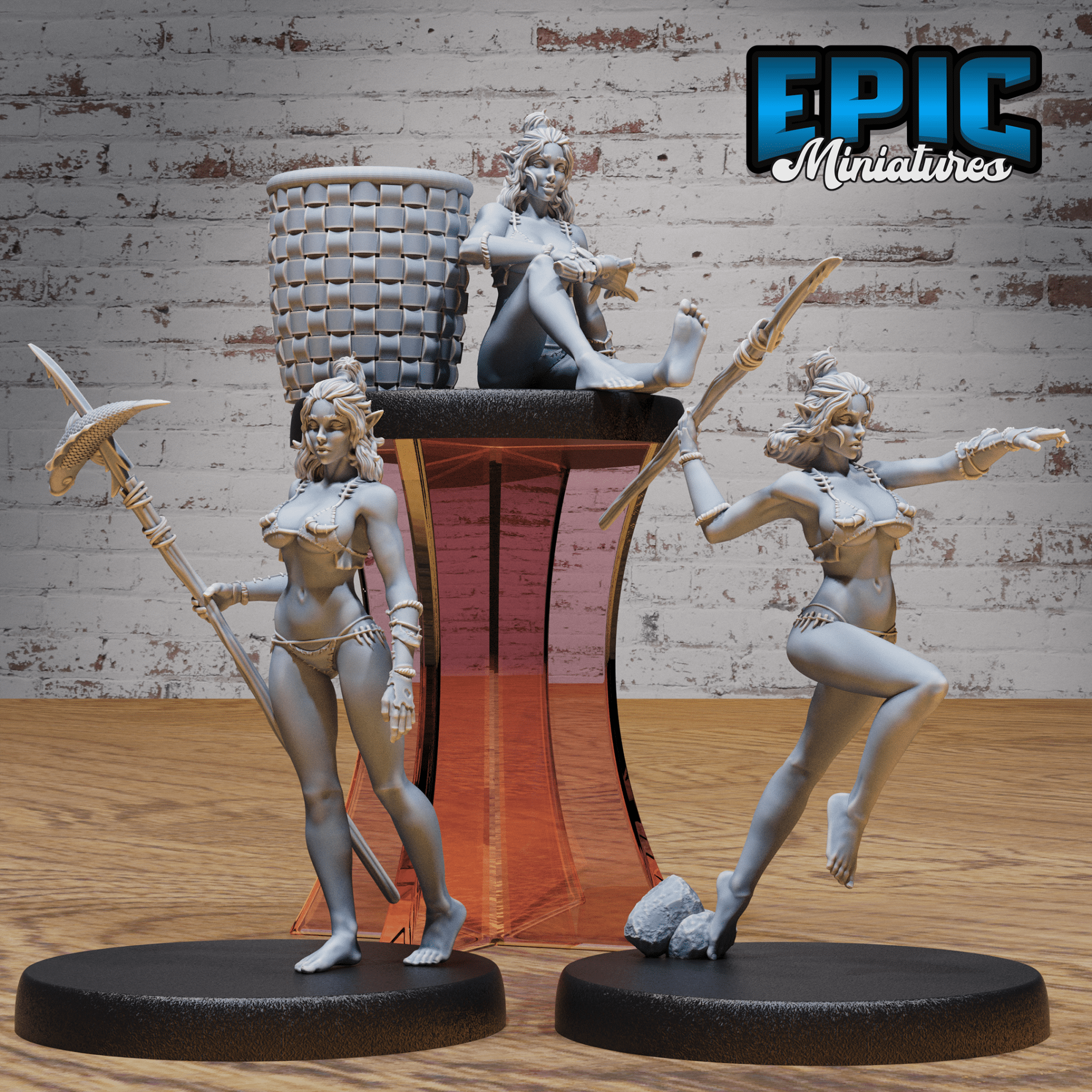 Orc Fisher Female 4972 - 4974 | Epic Miniatures | D&D Tabletop Miniatures | Buy Online from The Home Crafters