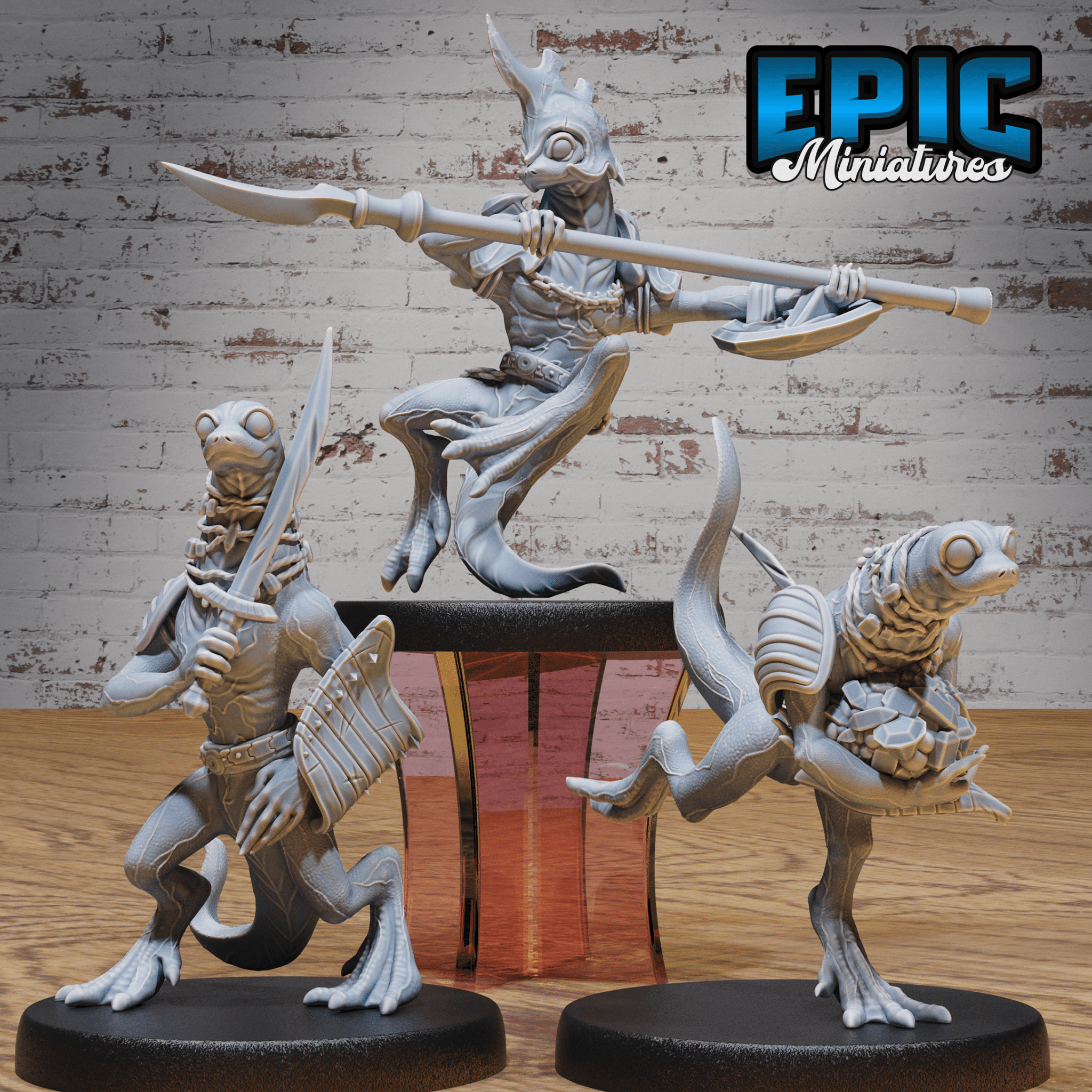 Fire Newt 4975 - 4977 | Epic Miniatures | D&D Tabletop Miniatures | Buy Online from The Home Crafters
