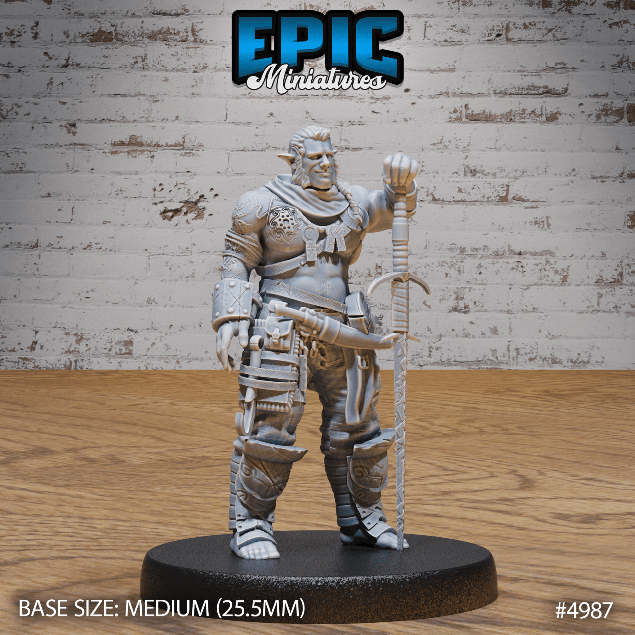 Half Orc Adventurer 4987 - 4989 | Epic Miniatures | D&D Tabletop Miniature | Buy Online from The Home Crafters