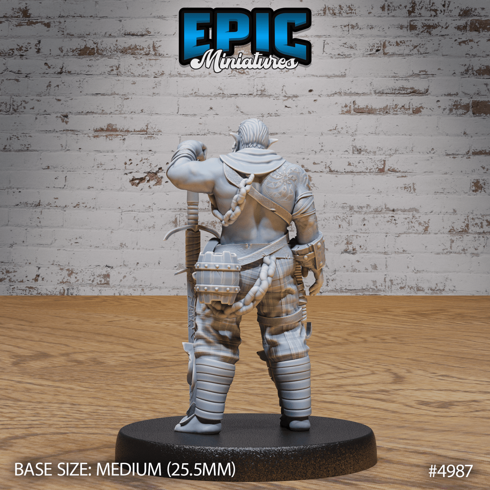 Half Orc Adventurer 4987 - 4989 | Epic Miniatures | D&D Tabletop Miniature | Buy Online from The Home Crafters
