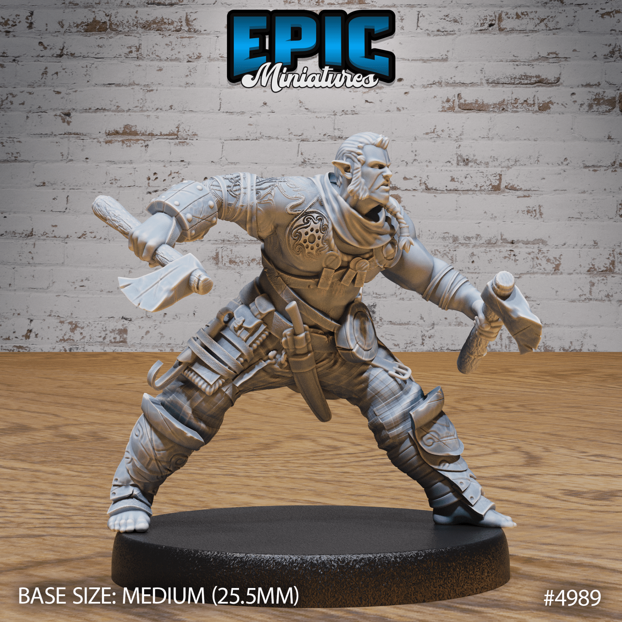 Half Orc Adventurer 4987 - 4989 | Epic Miniatures | D&D Tabletop Miniature | Buy Online from The Home Crafters