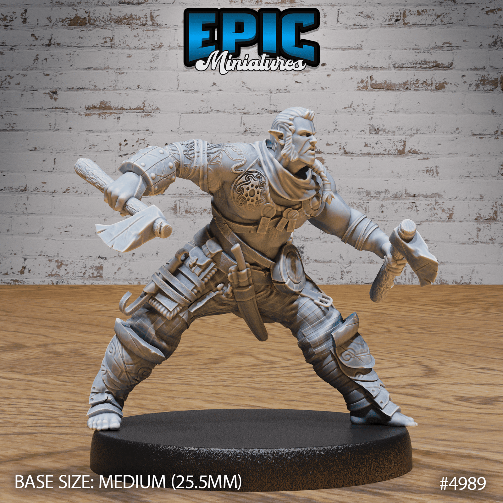 Half Orc Adventurer 4987 - 4989 | Epic Miniatures | D&D Tabletop Miniature | Buy Online from The Home Crafters