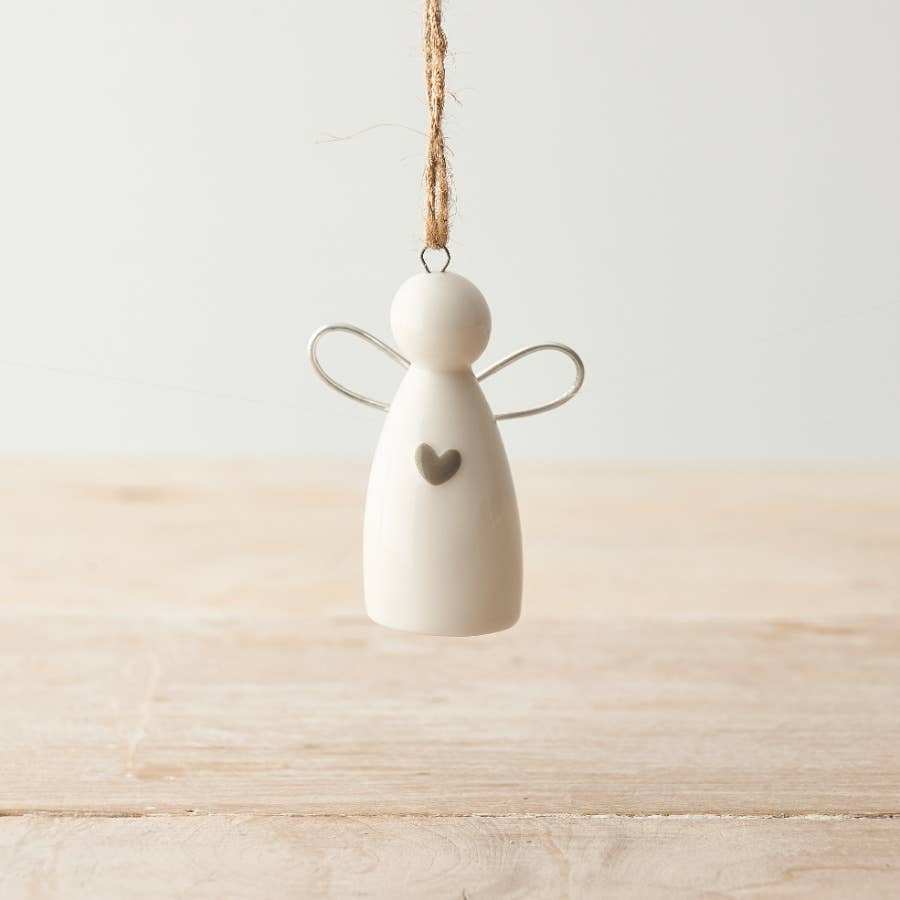 Hanging Angel Porcelain Memorial Decoration – 6cm