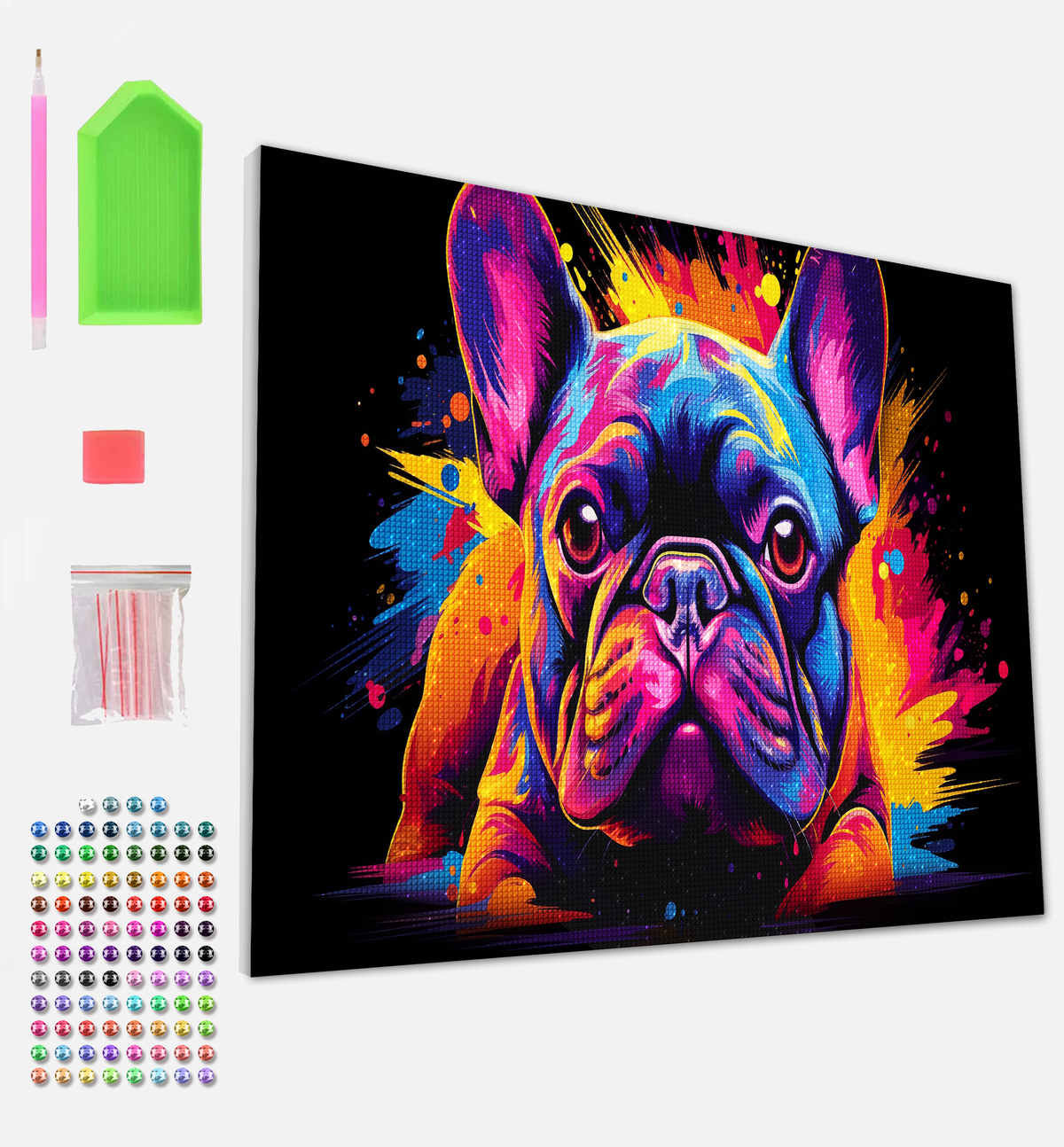 Neon French Bulldog Diamond painting