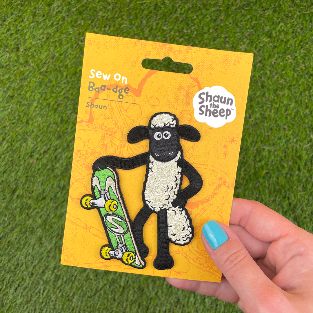 Shaun the Sheep Skateboard Sew On Patch