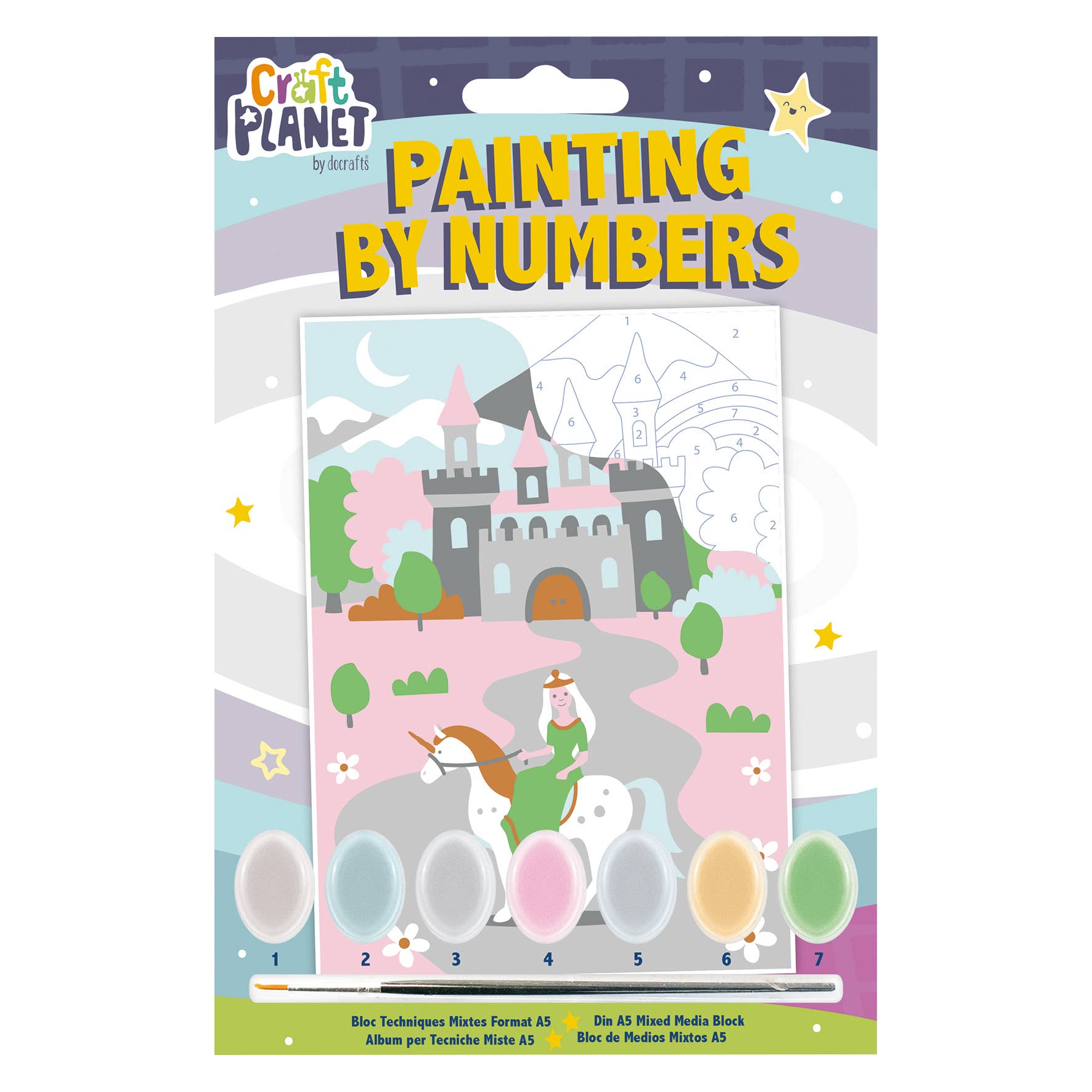 Craft Planet Mini Paint By Numbers Kit - Fairytale Castle | Buy Online from The Home Crafters