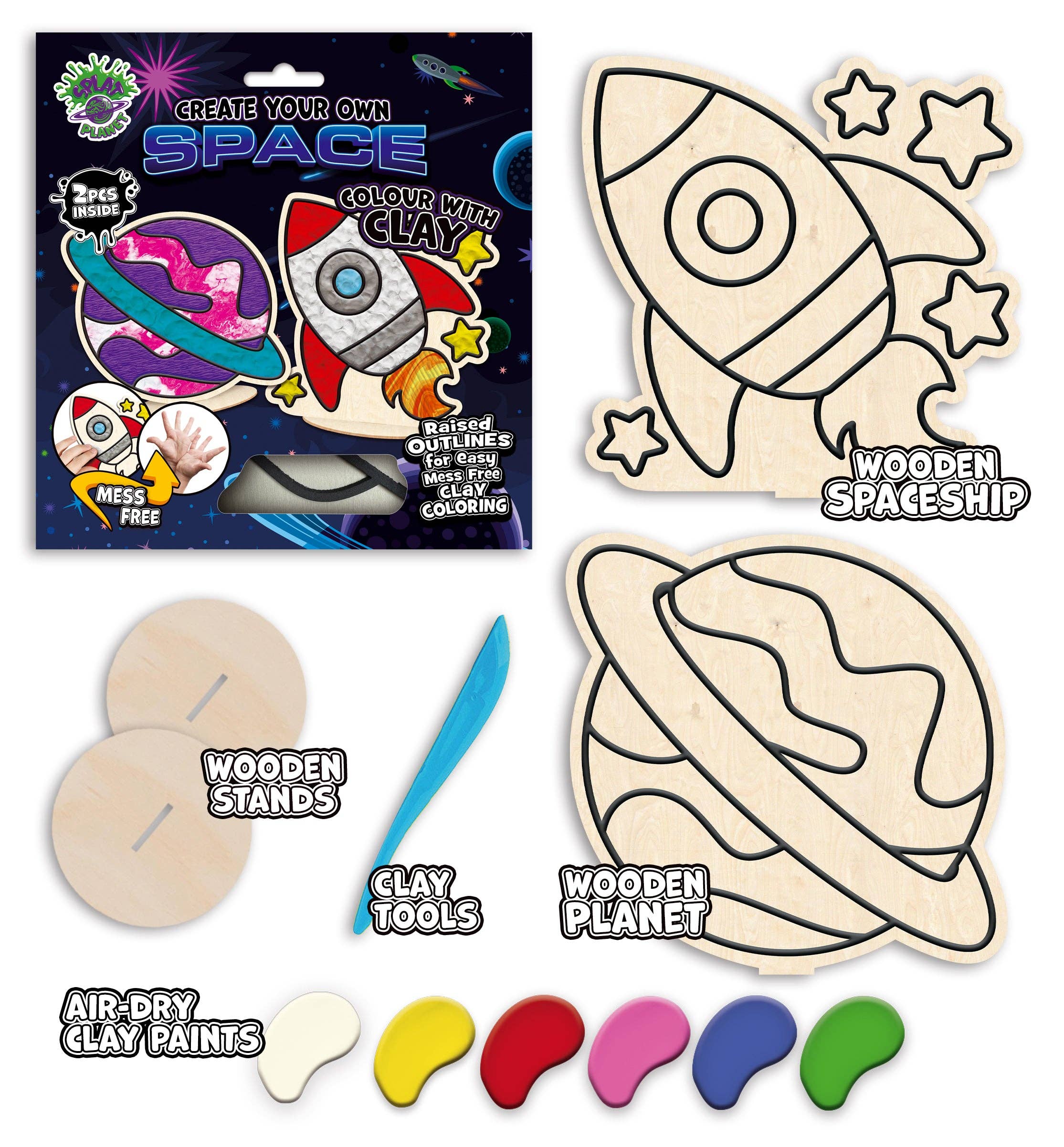 Space Clay Colouring Kit