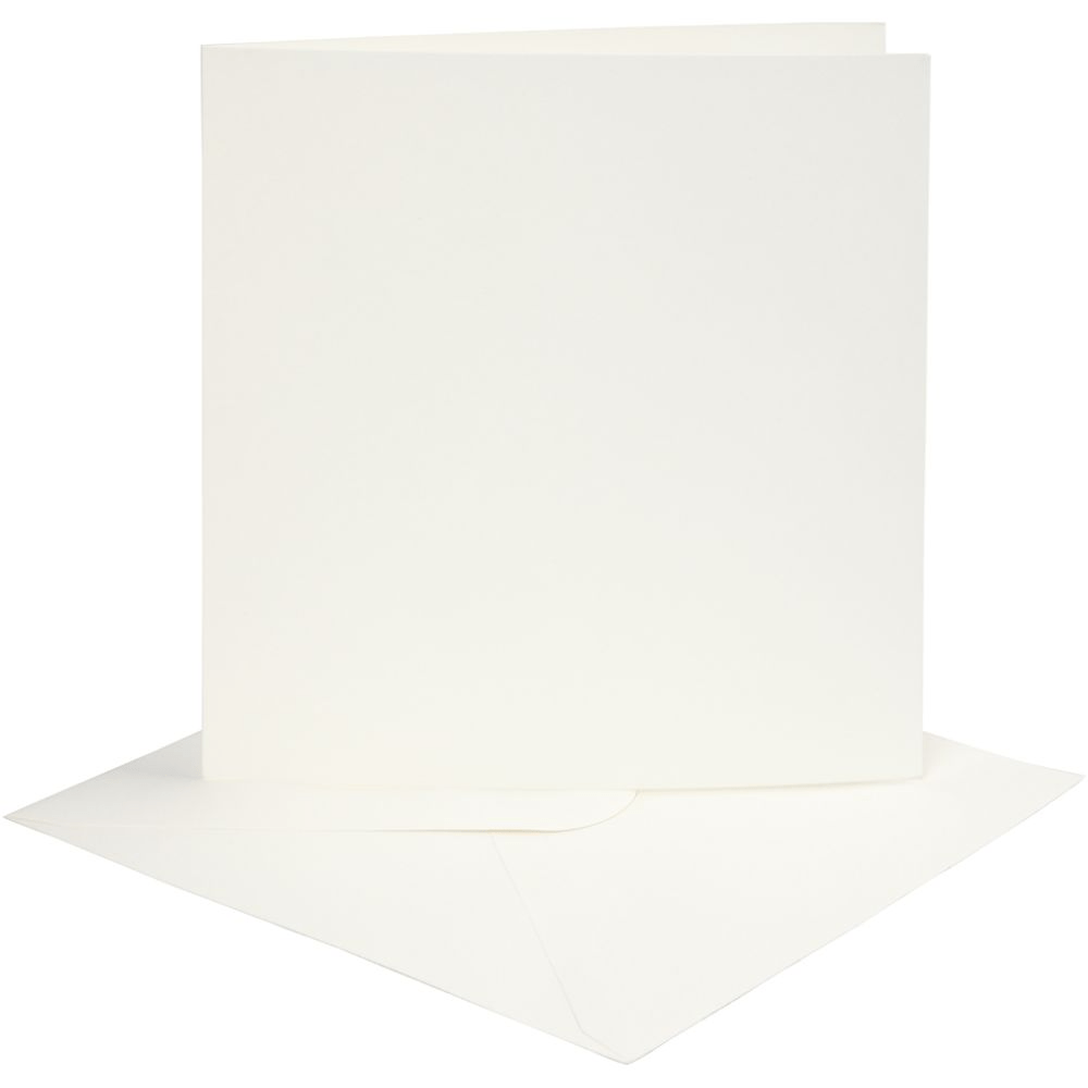 Coloured Blank Cards with Envelopes: 15x15cm - 4pk | Buy Online from The Home Crafters