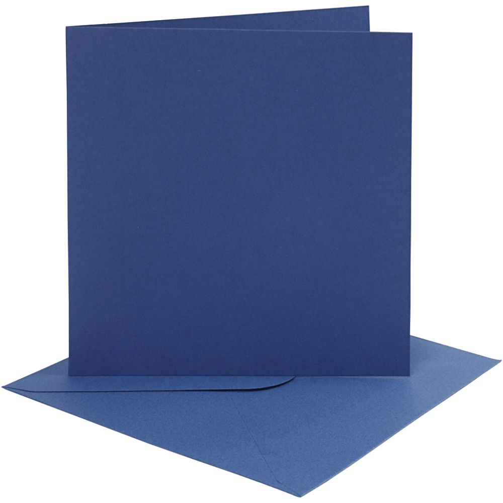Coloured Blank Cards with Envelopes: 15x15cm - 4pk | Buy Online from The Home Crafters