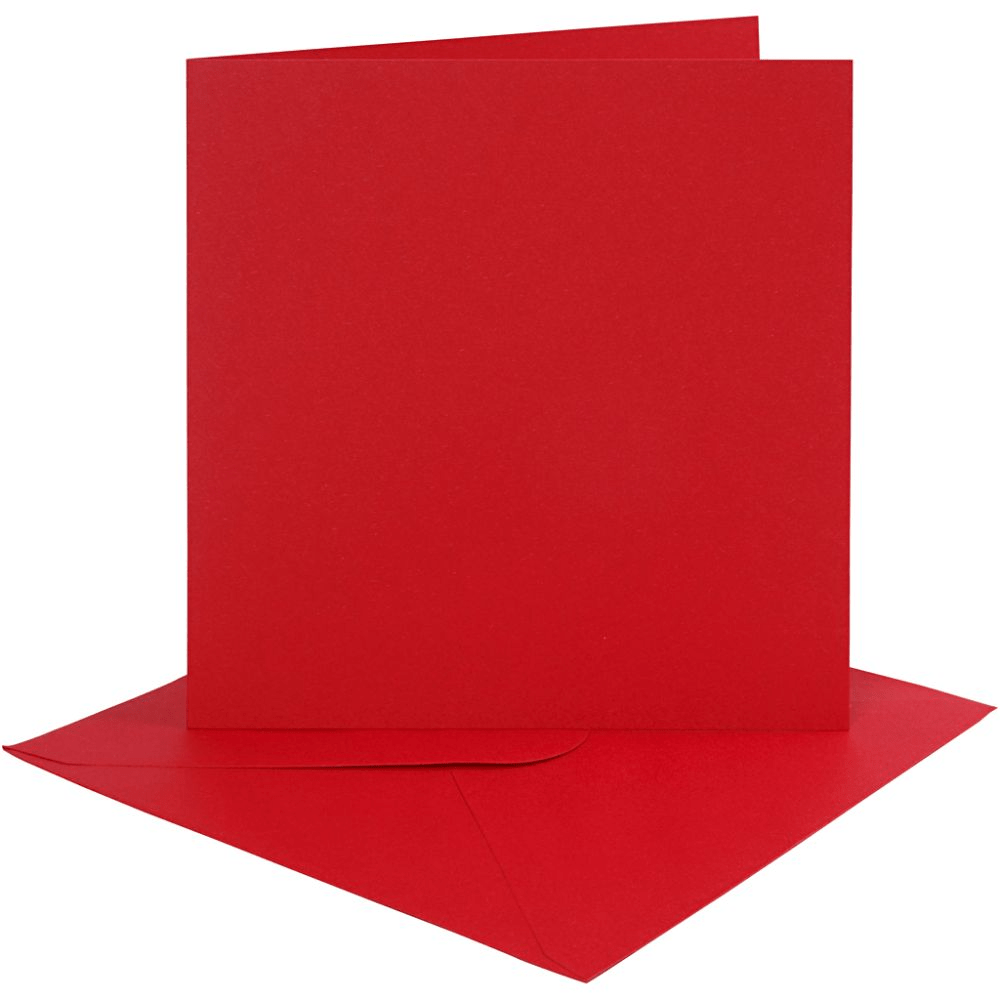 Coloured Blank Cards with Envelopes: 15x15cm - 4pk | Buy Online from The Home Crafters
