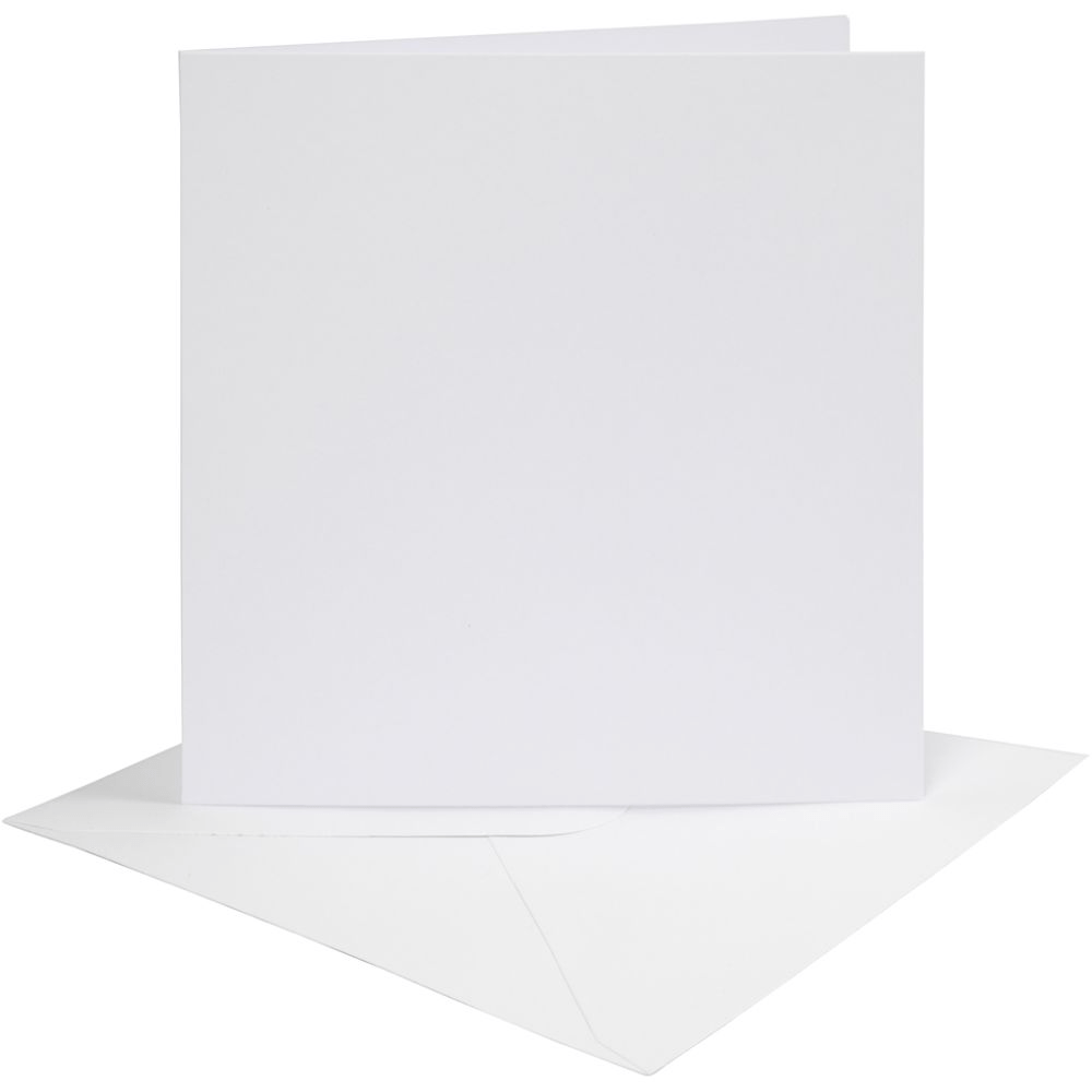 Coloured Blank Cards with Envelopes: 15x15cm - 4pk | Buy Online from The Home Crafters