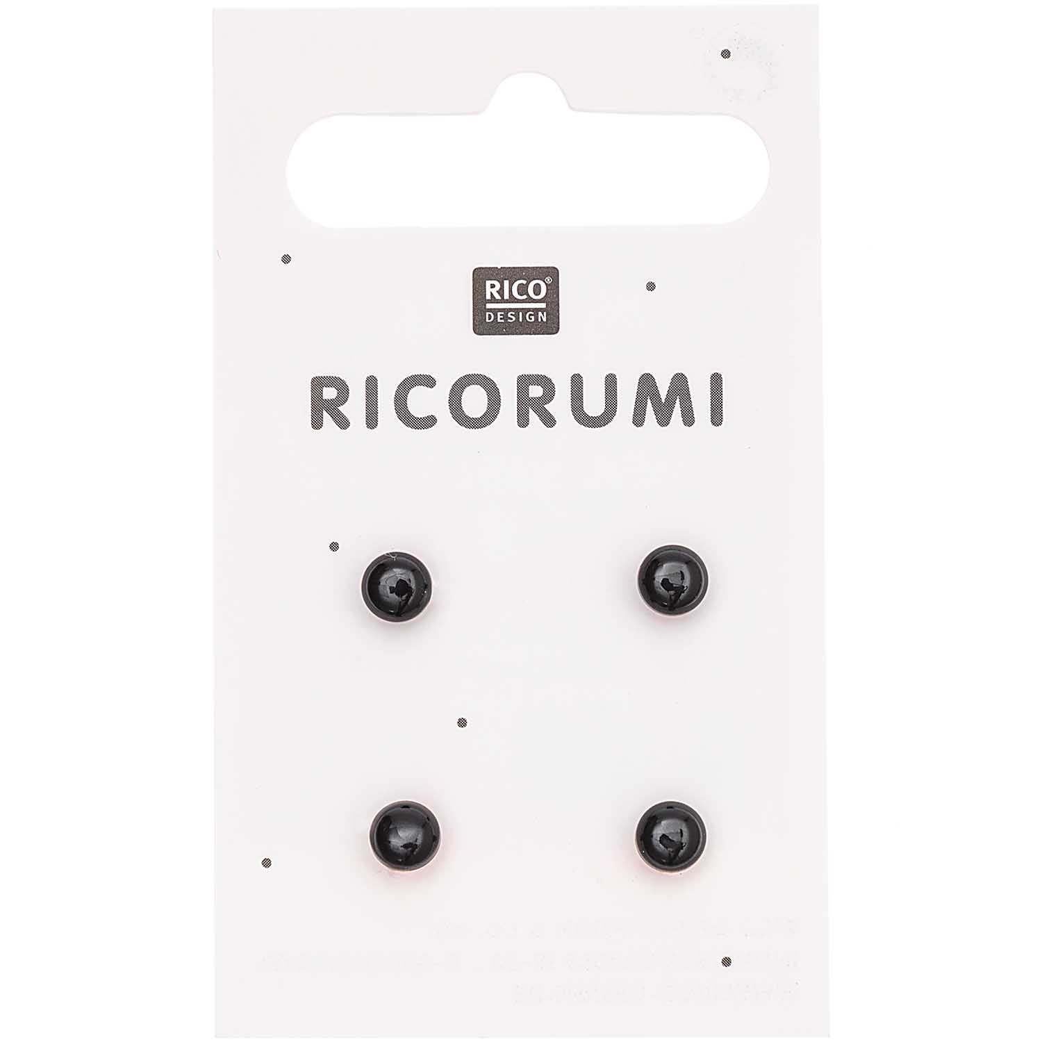 Ricorumi Sew On Button Eyes - 4pc