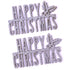 Simply Creative Silver Glittered Wooden Sentiment - Happy Christmas