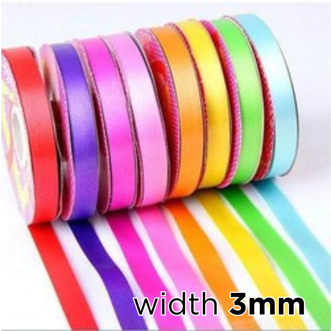 Trimits Double Faced Satin Ribbon: 3mm (per metre)