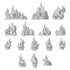Resin Bits: Skulls & Bones - 1:48-1:35 Burning Skulls - 30pc | Buy Online from The Home Crafters