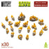 Resin Bits: Skulls & Bones - 1:48-1:35 Burning Skulls - 30pc | Buy Online from The Home Crafters