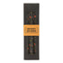 Set of 3 Black Folk Floral Print Taper Candles