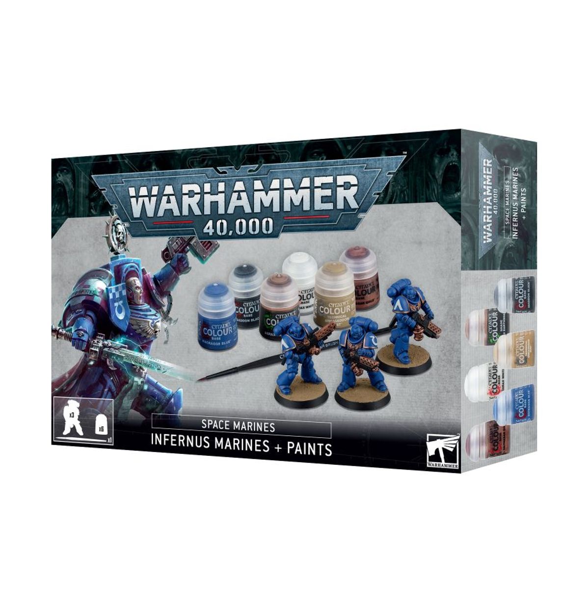 Start Here: Warhammer 40k: Space Marines - Infernus Marines + Paints Set