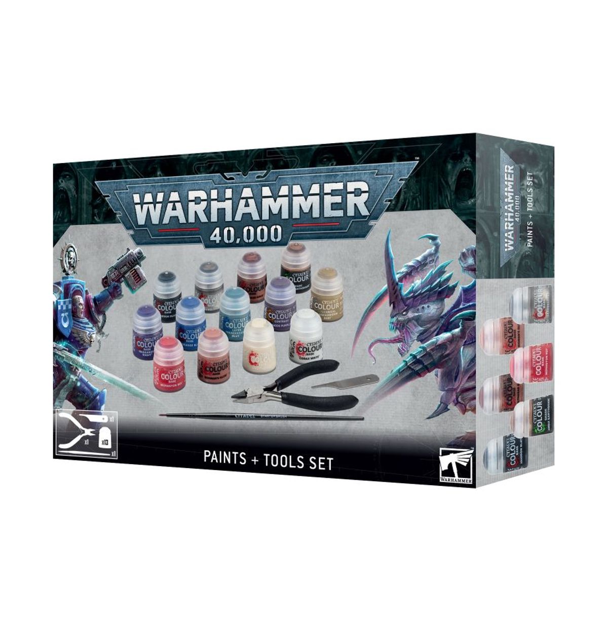 Start Here: Warhammer 40k: Paints + Tools Set