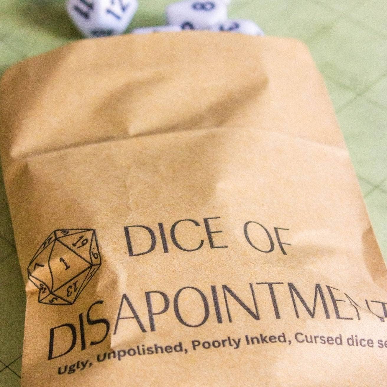 Dice of Disappointment - Funny dnd Dice: 7pc Mystery Bag | Buy Online from The Home Crafters