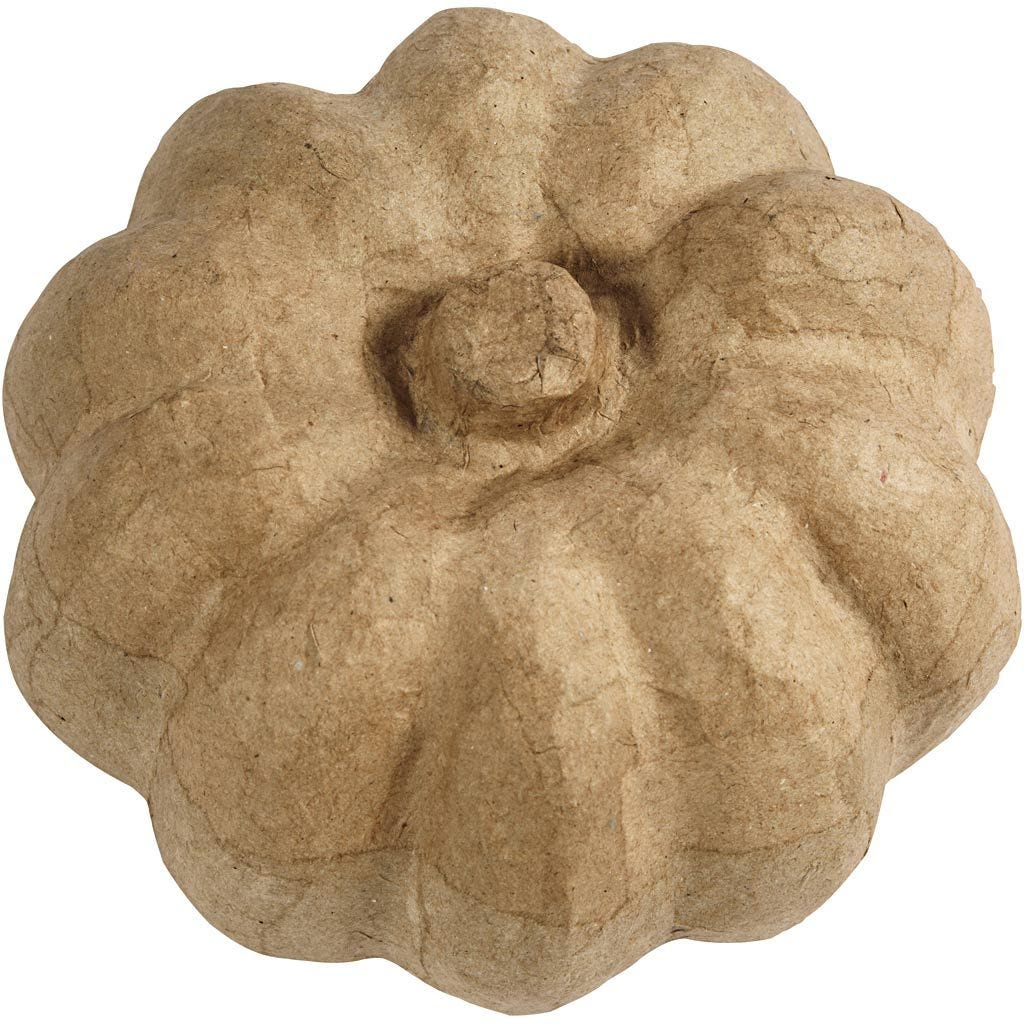 Medium Mache Shape - Pumpkin: 10 x 16cm