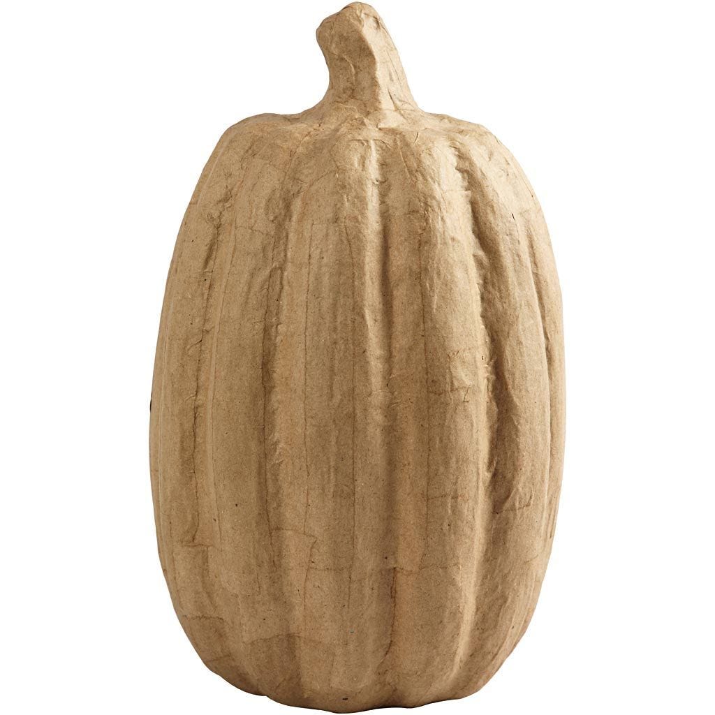 Large Mache Shape - Tall Pumpkin: 33 x 19cm