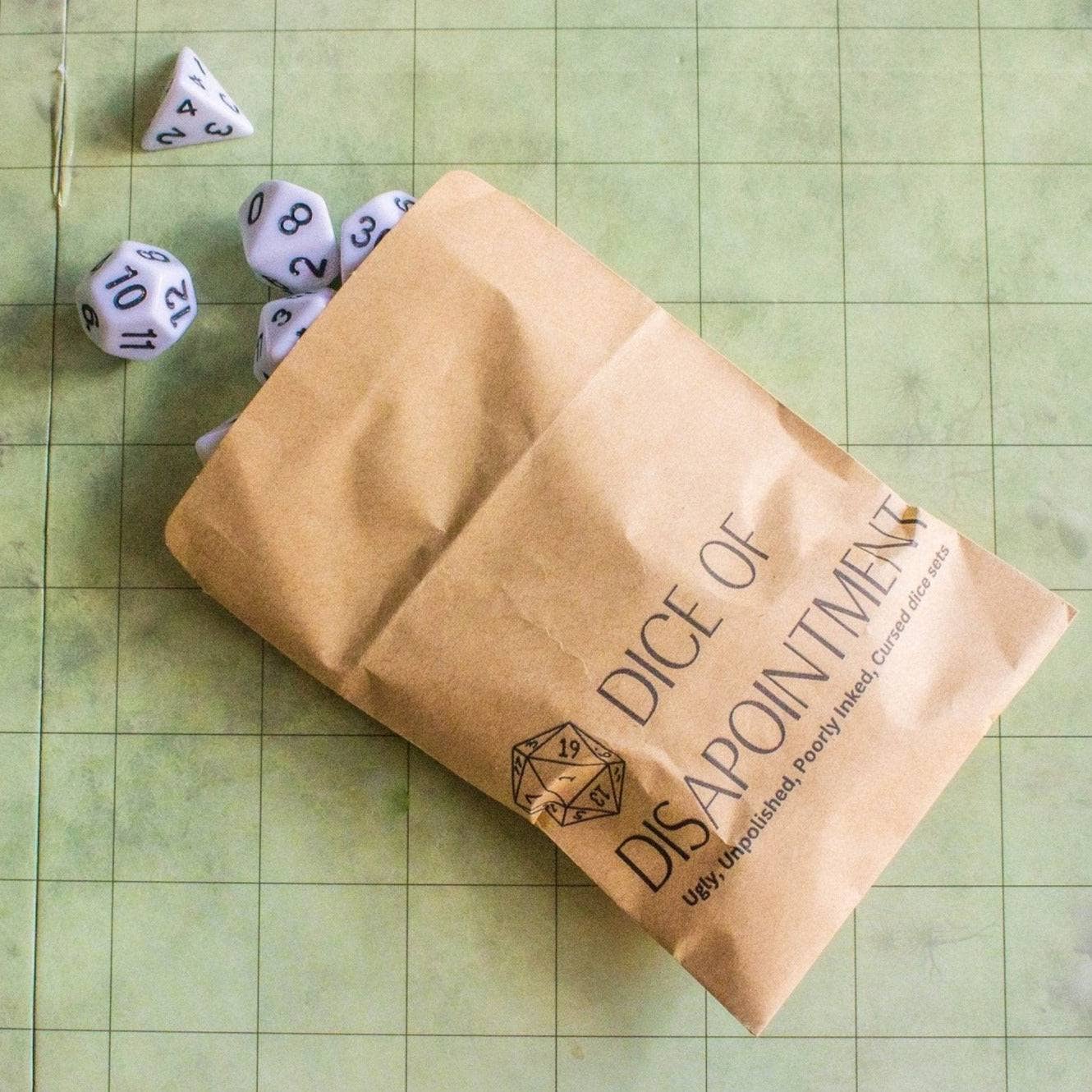 Dice of Disappointment - Funny dnd Dice: 7pc Mystery Bag | Buy Online from The Home Crafters