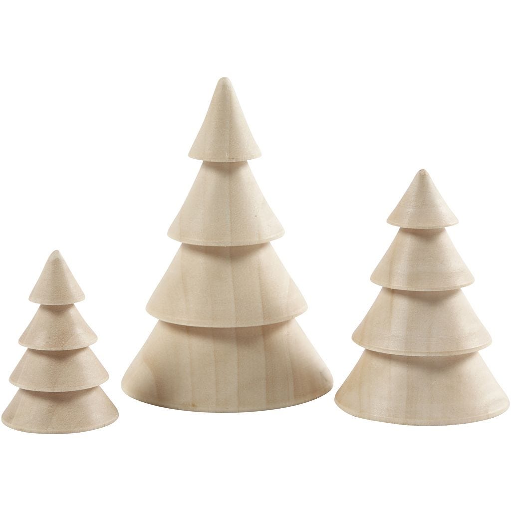 Made of Wood Christmas Tree Set: 3pc